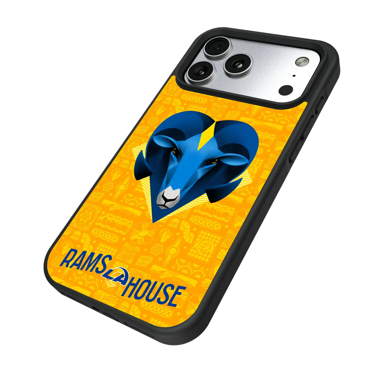 Los Angeles Rams Deco iPhone Bump Phone Case for Apple iPhone - Isometric View#Device_iPhone 17 Pro Max