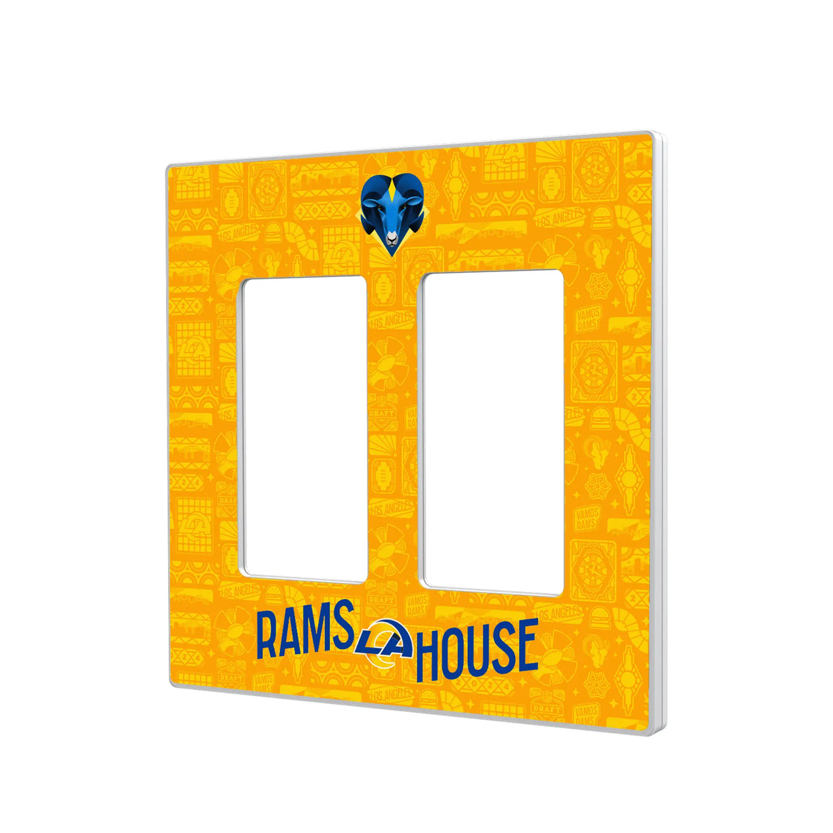 Los Angeles Rams Deco Hidden-Screw Light Switch Plate#Style_Double Rocker