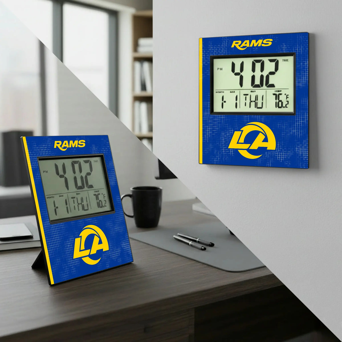 Los Angeles Rams Hatch Wall Clock - Lifestyle