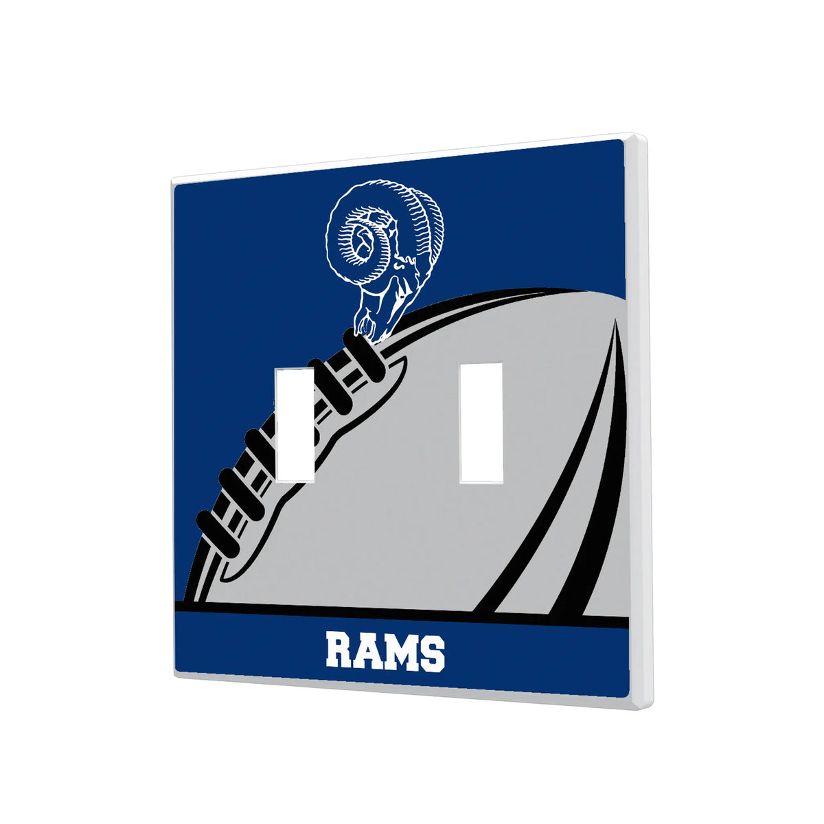 Los Angeles Rams Historic Collection Passtime Hidden-Screw Light Switch Plate#Style_Double Toggle