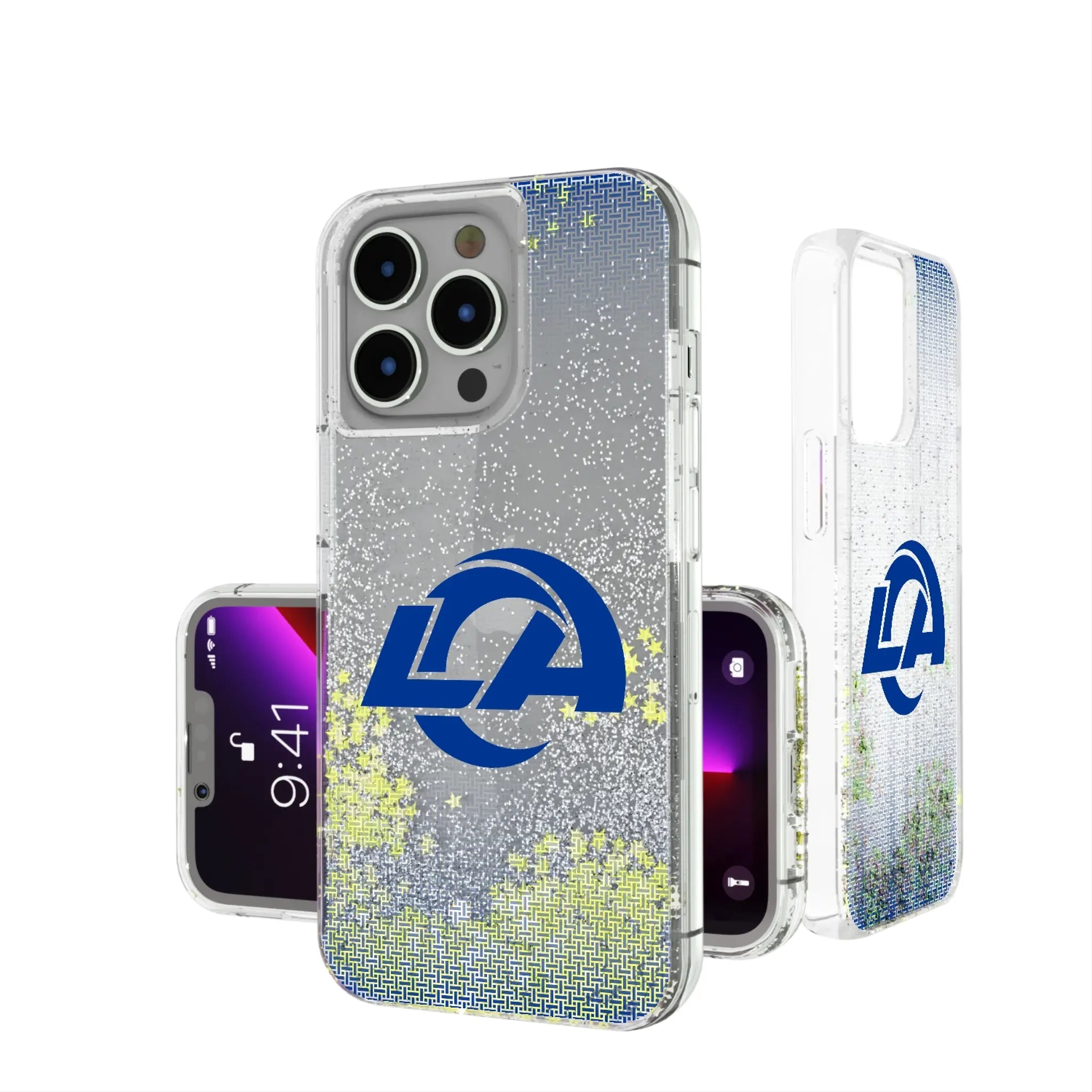 Los Angeles Rams Linen iPhone Glitter Phone Case for Apple iPhone