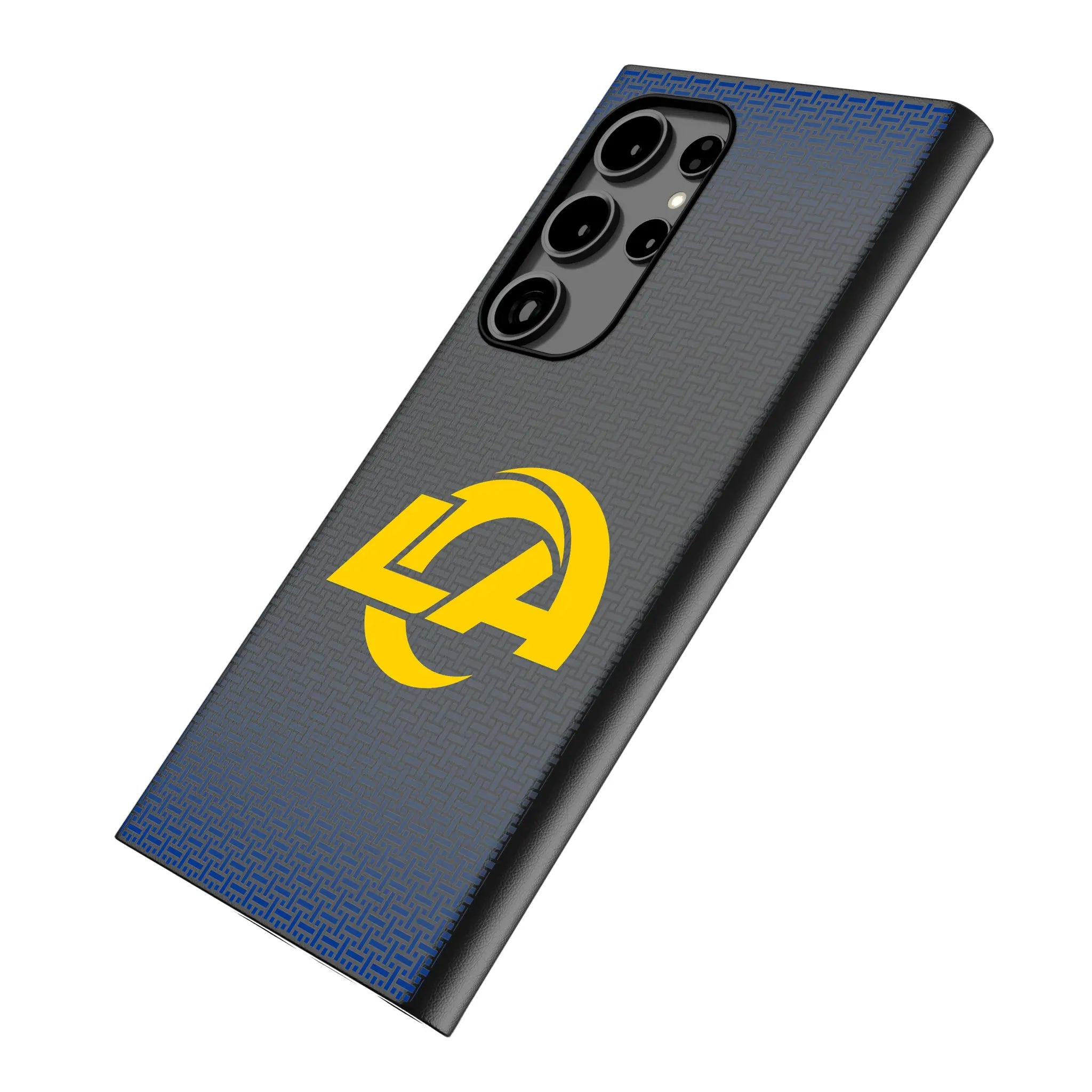 Los Angeles Rams Linen Galaxy MagSafe Compatible Phone Case for Samsung Galaxy - Isometric View