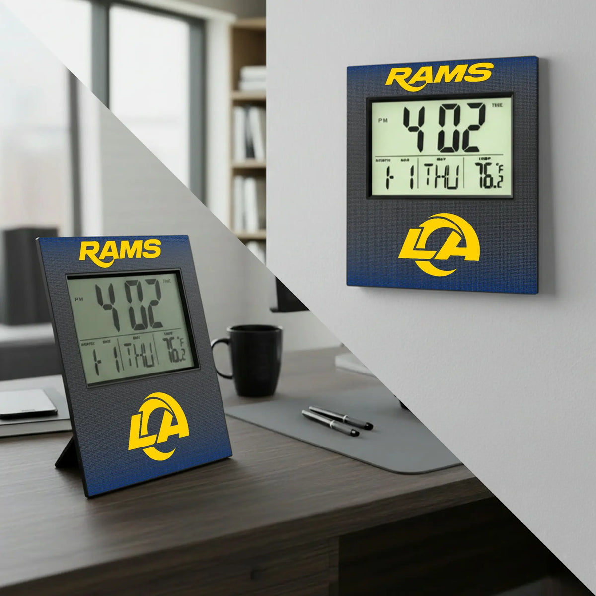 Los Angeles Rams Linen Wall Clock - Lifestyle
