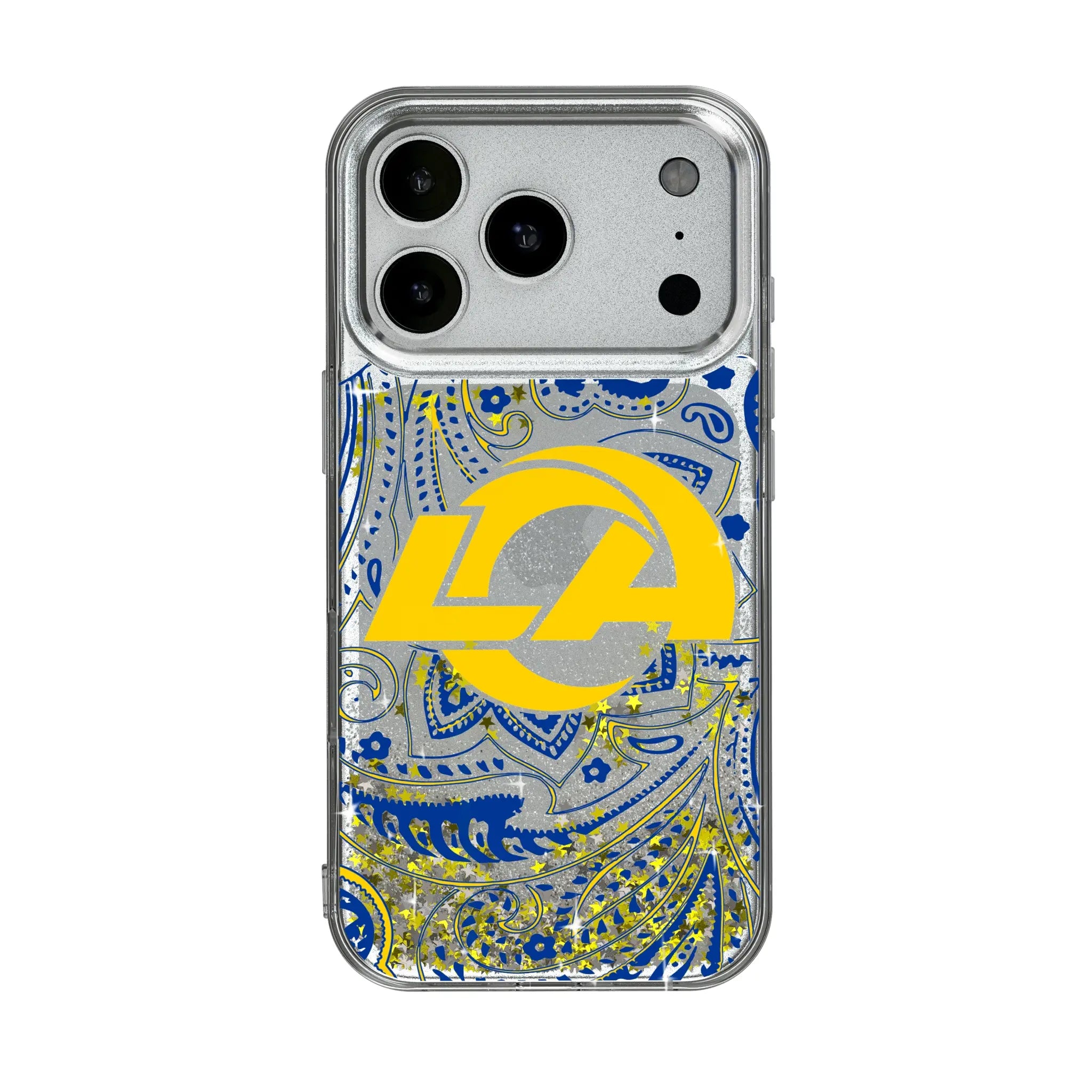 Los Angeles Rams Paisley iPhone Glitter Phone Case for Apple iPhone
