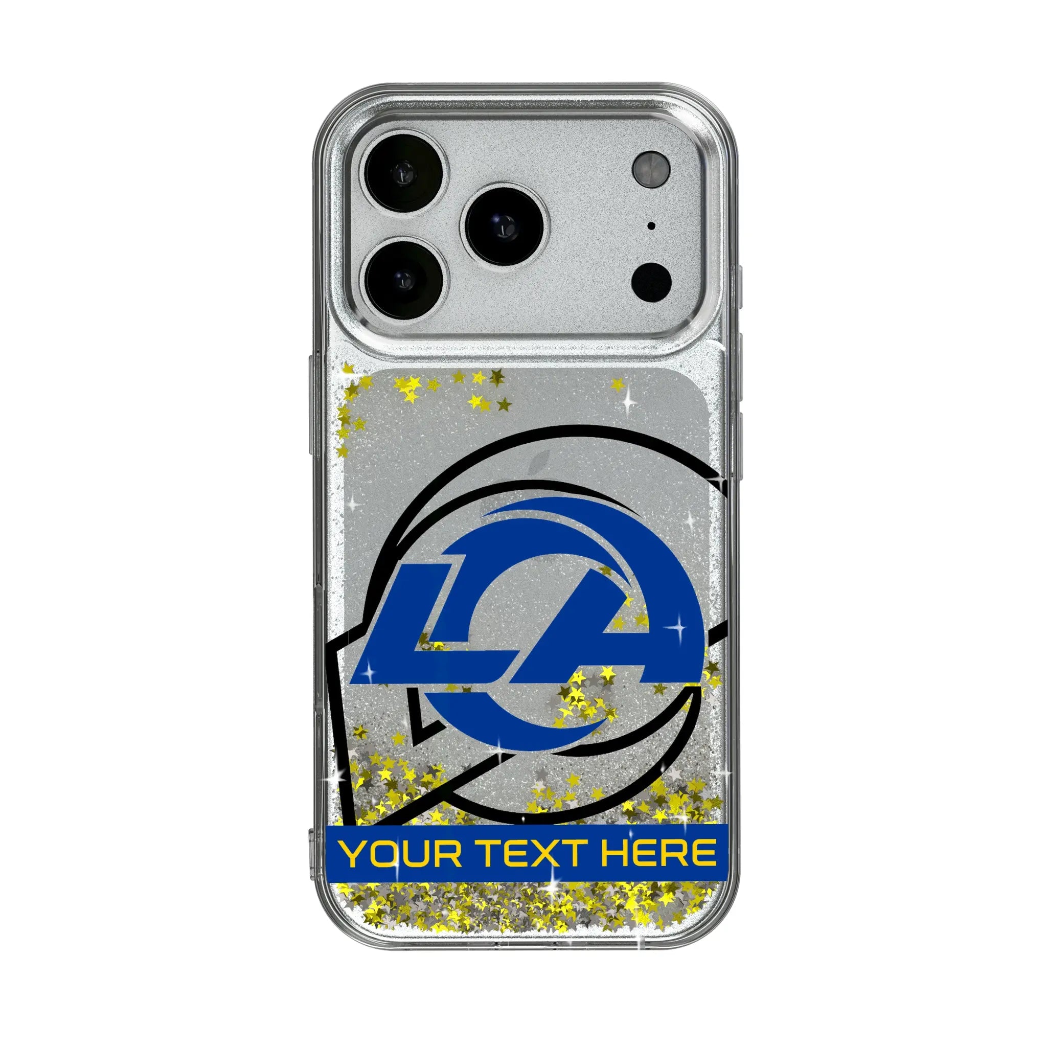 Los Angeles Rams Personalized Tilt iPhone Glitter Phone Case for Apple iPhone