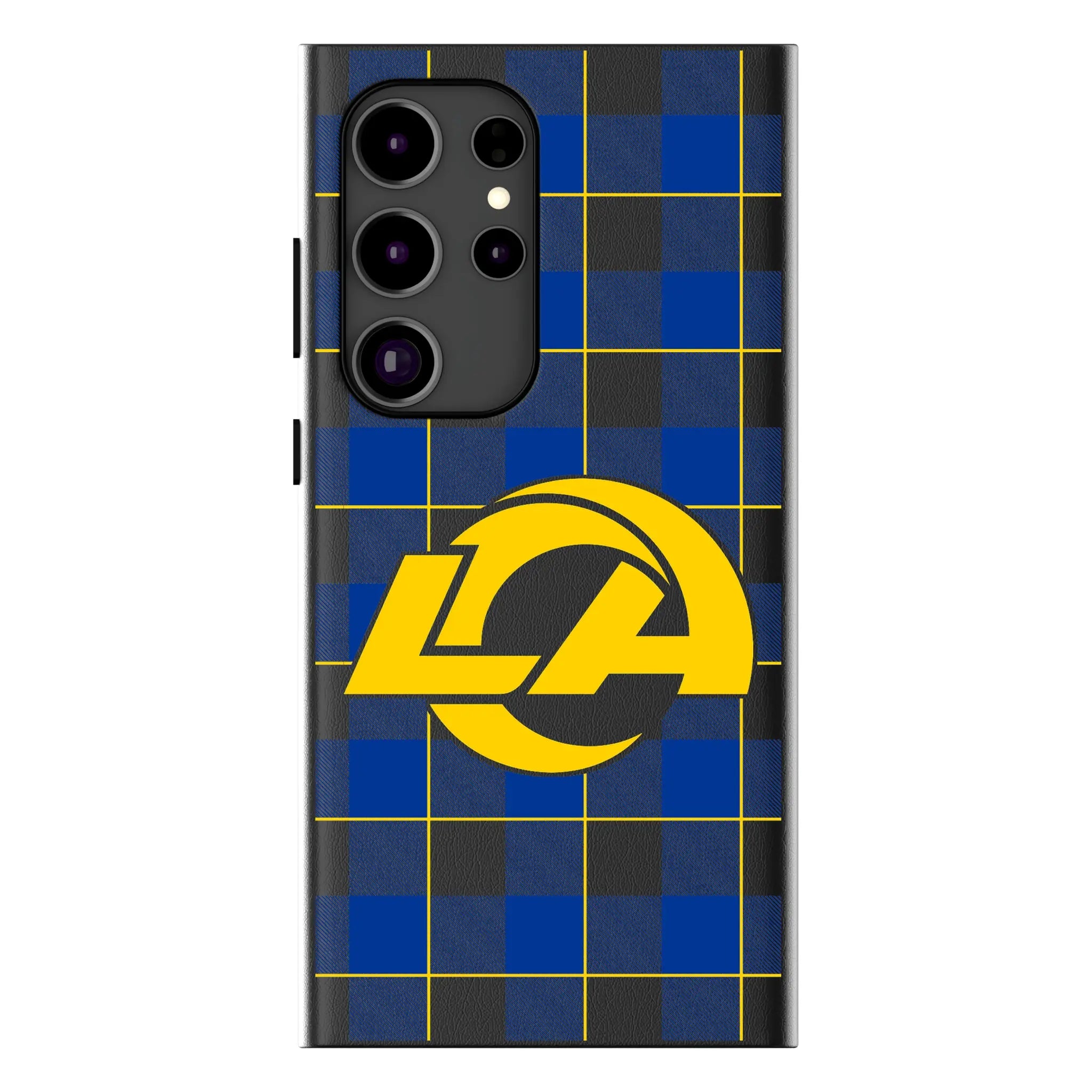 Los Angeles Rams Plaid Galaxy MagSafe Compatible Phone Case for Samsung Galaxy