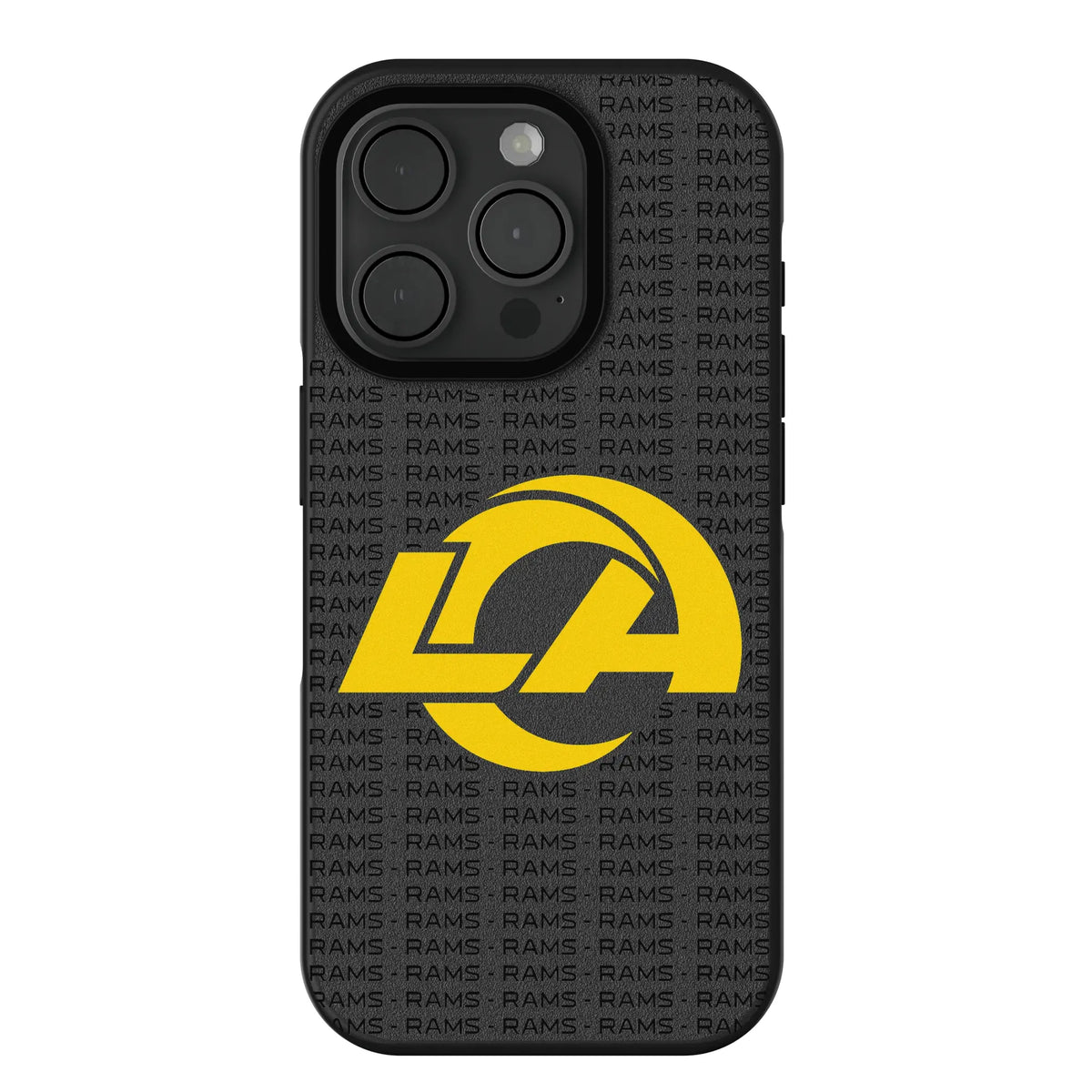Los Angeles Rams Text Backdrop iPhone Bump Phone Case for Apple iPhone