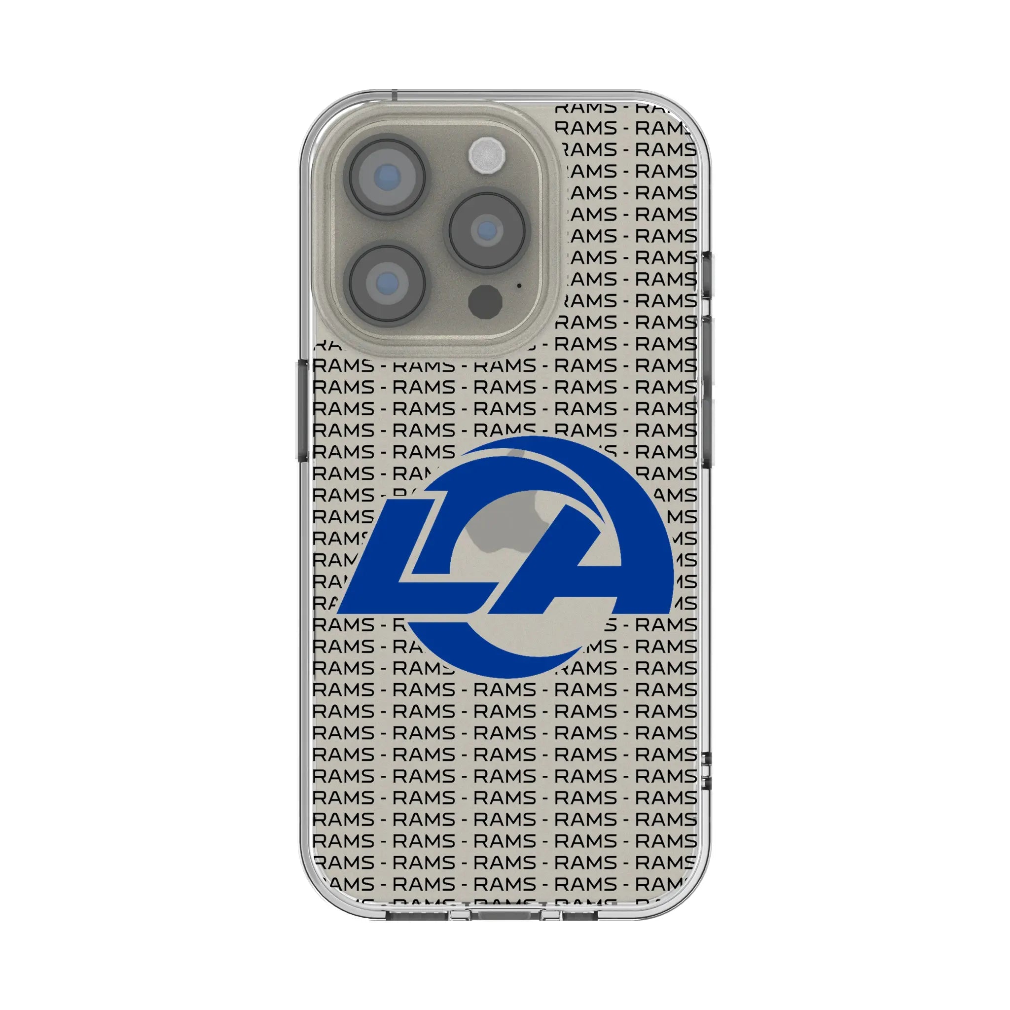 Los Angeles Rams Text Backdrop iPhone Clear Phone Case for Apple iPhone
