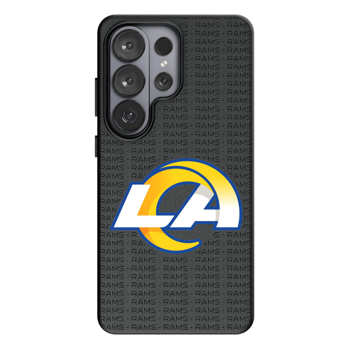 Los Angeles Rams Text Backdrop Galaxy MagSafe Compatible Phone Case for Samsung Galaxy