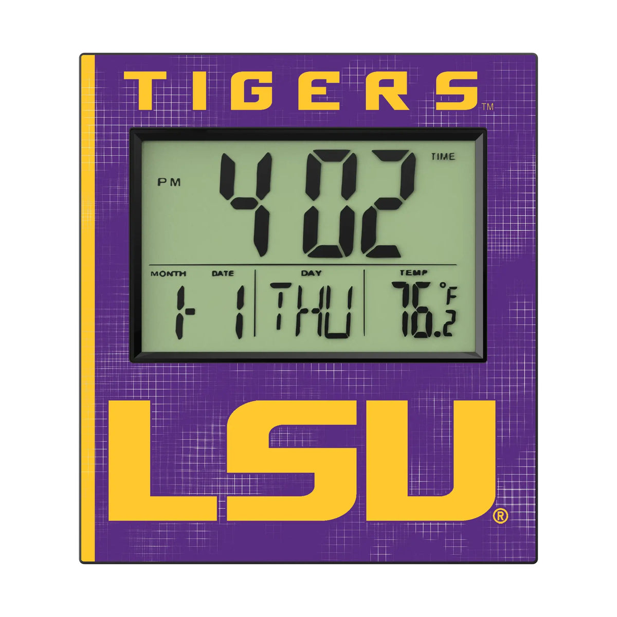 Louisiana State University Tigers Hatch Wall Clock
