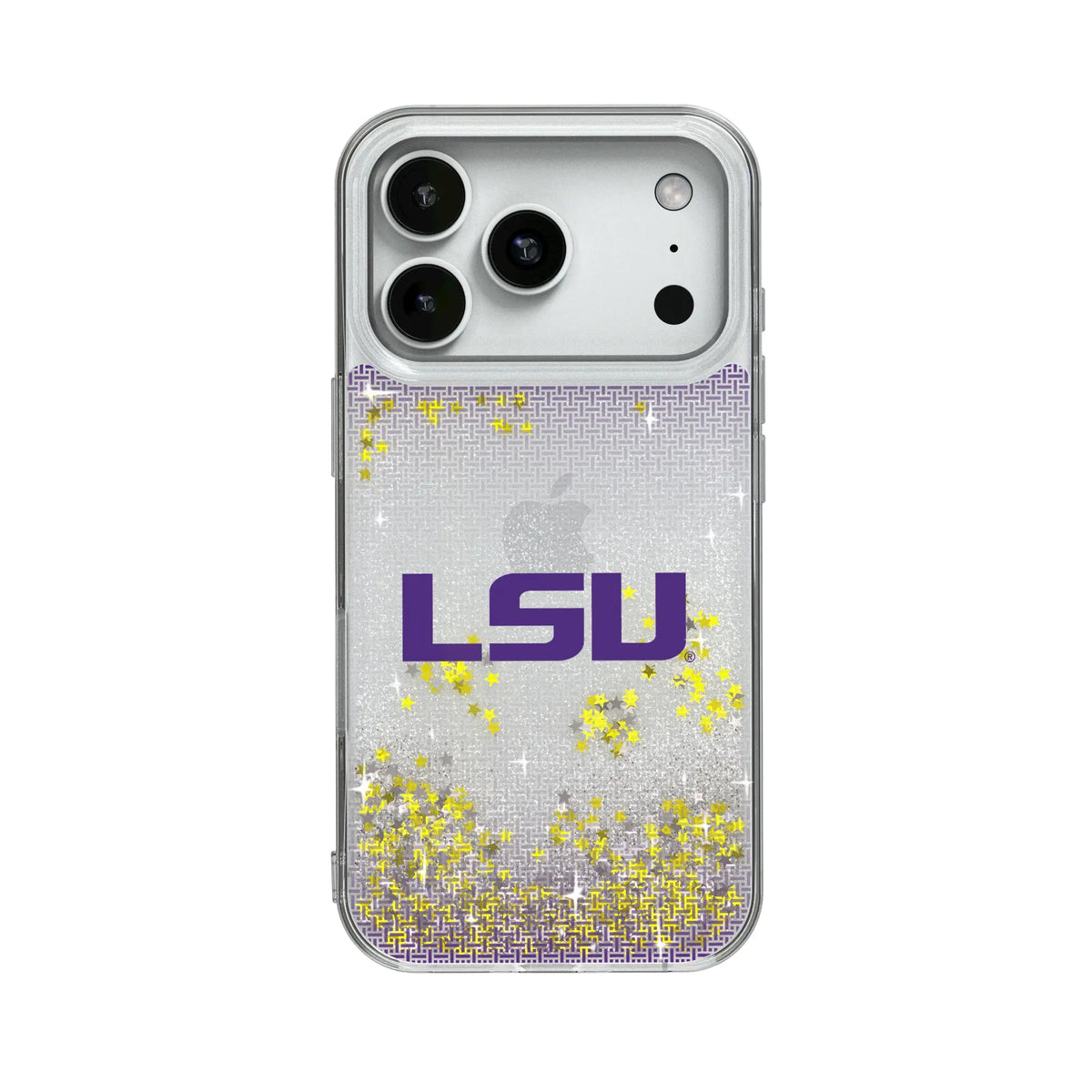 Louisiana State University Tigers Linen Glitter Phone Case for Apple iPhone