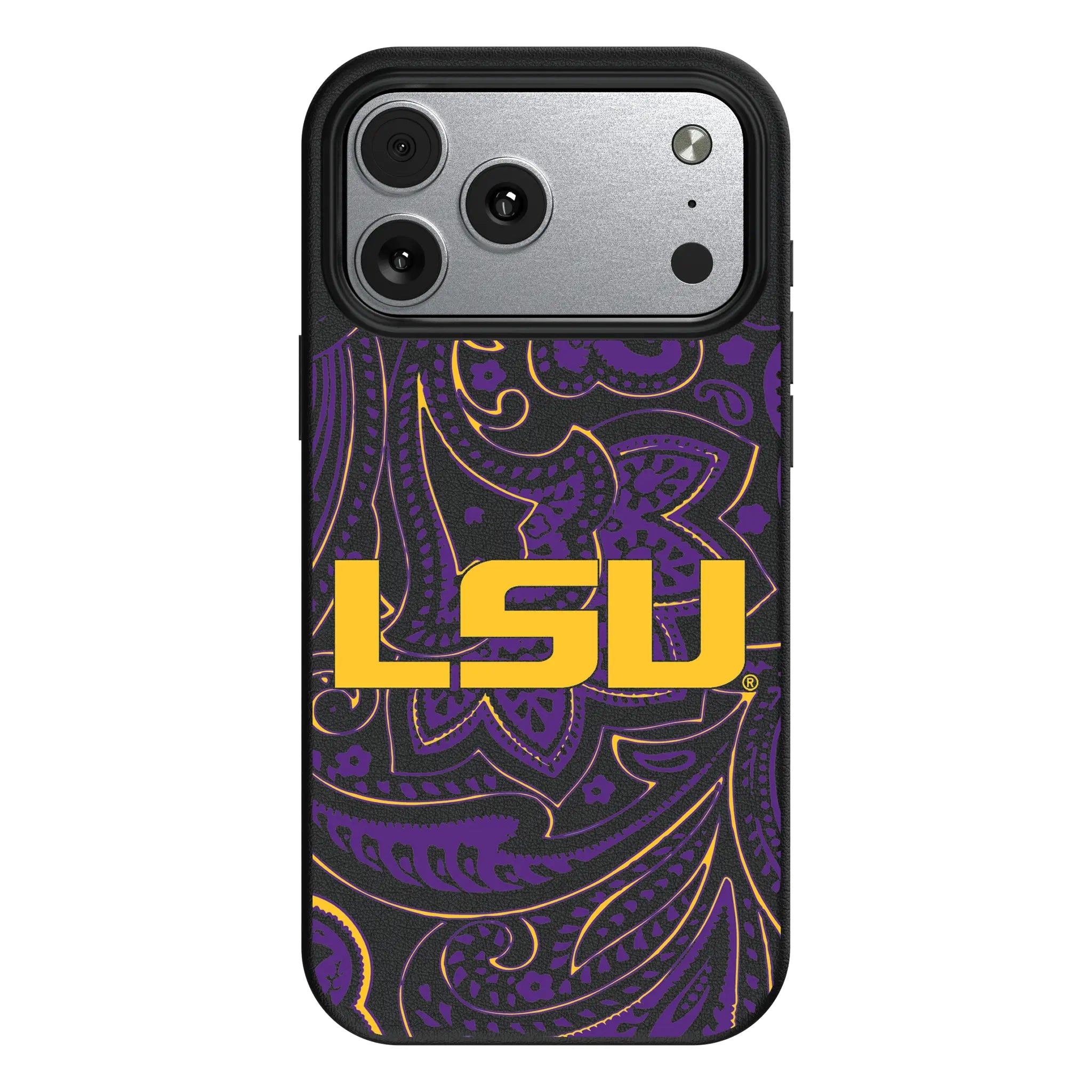 Louisiana State University Tigers Paisley iPhone MagSafe Compatible Phone Case for Apple iPhone#Device_iPhone 17 Pro Max