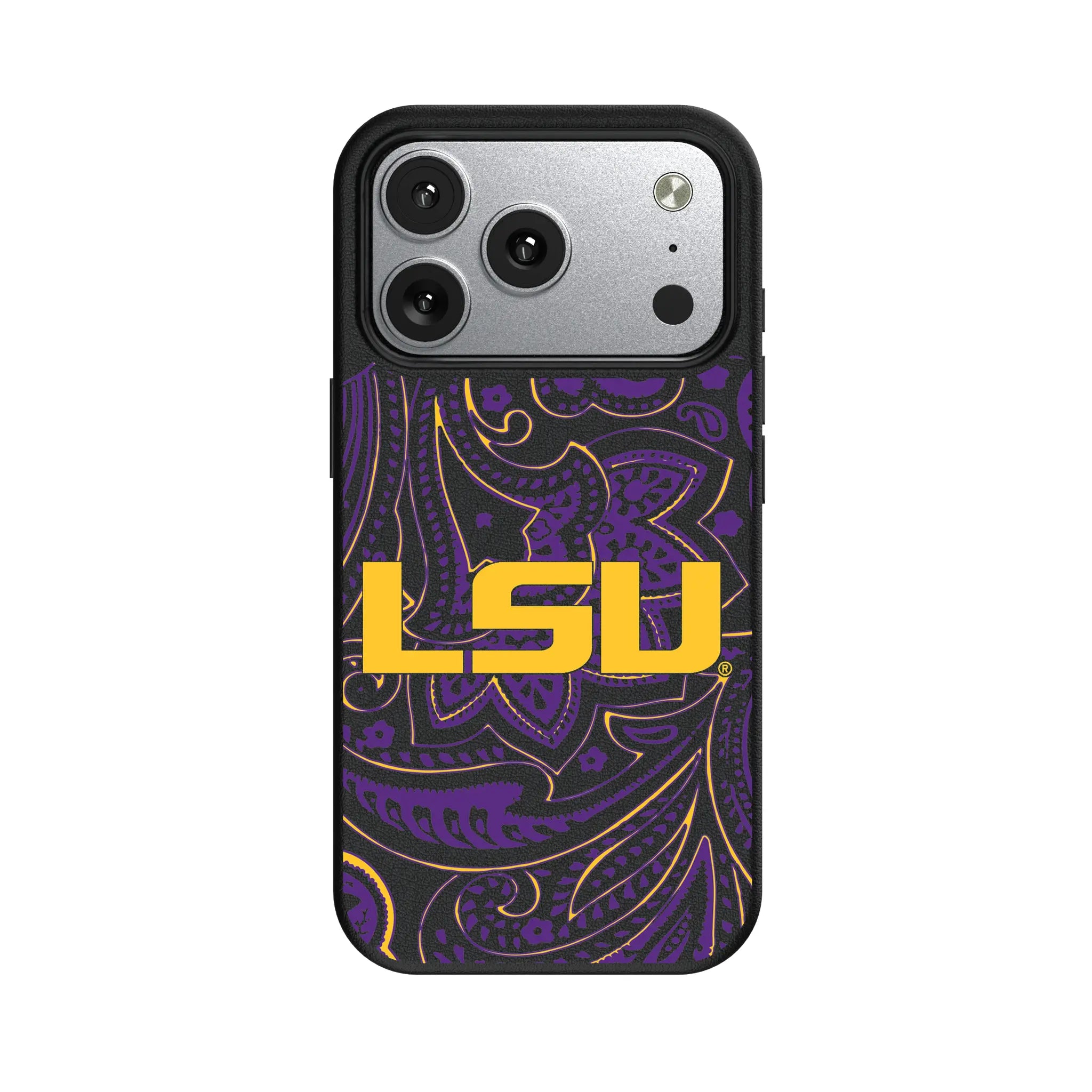 Louisiana State University Tigers Paisley iPhone MagSafe Compatible Phone Case for Apple iPhone#Device_iPhone 17 Pro