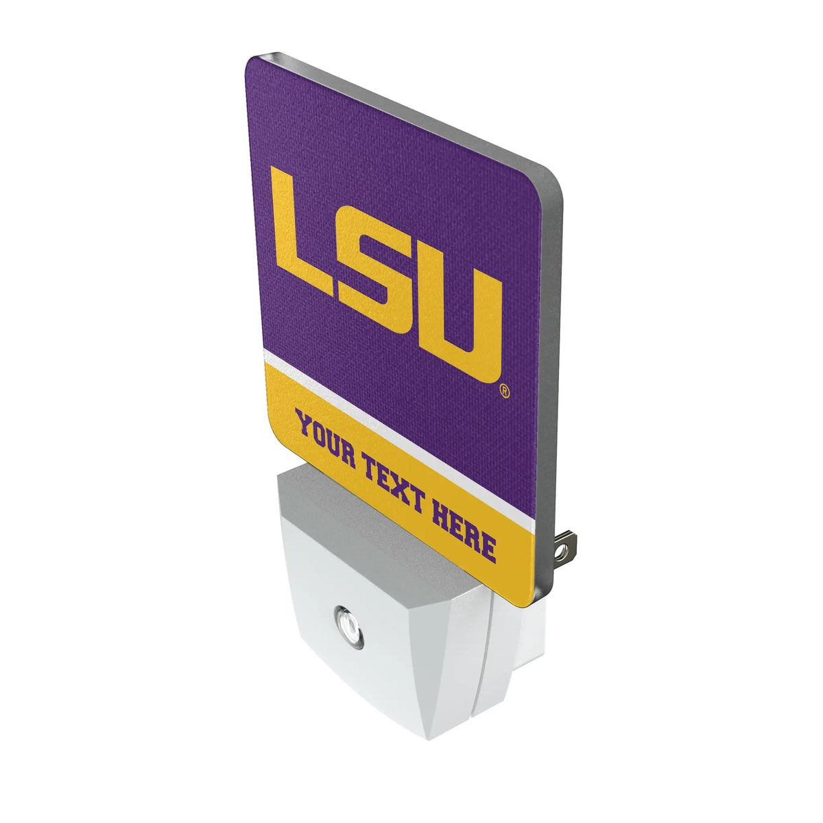Louisiana State University Tigers Personalized Endzone Solid Night Light 2-Pack - Isometric View