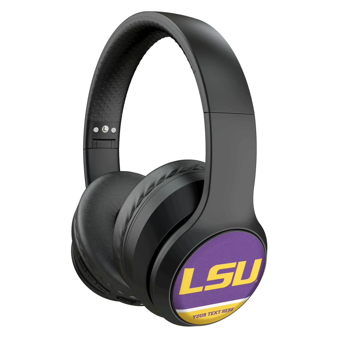 Louisiana State University Tigers Personalized Endzone Solid Wireless Over-Ear Headphones With Case