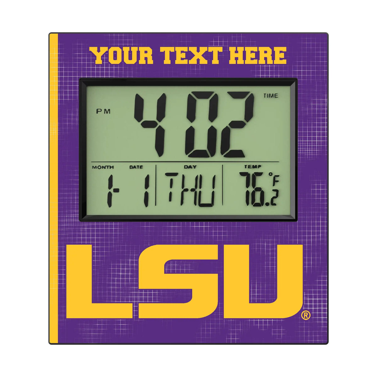 Louisiana State University Tigers Personalized Hatch Wall Clock