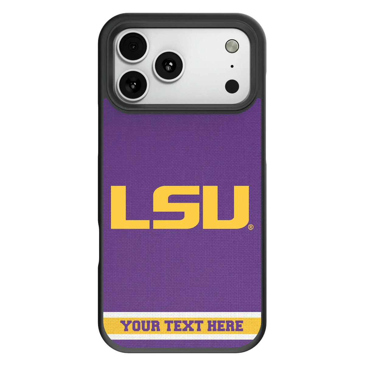 Louisiana State University Tigers Personalized Stripe Bump Phone Case for Apple iPhone