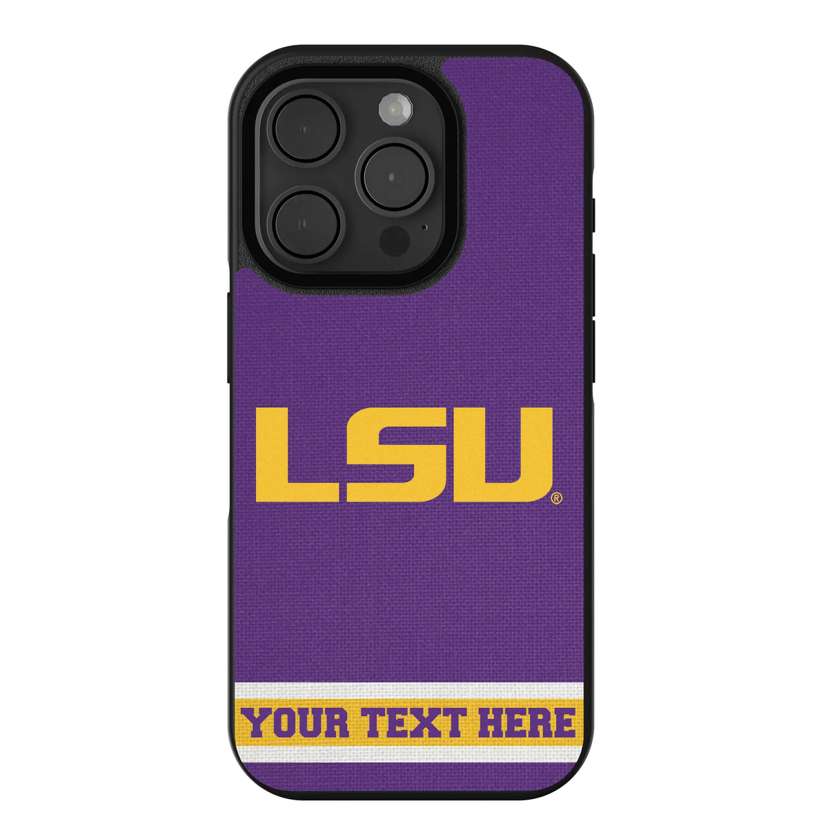 Louisiana State University Tigers Personalized Stripe iPhone Bump Phone Case for Apple iPhone