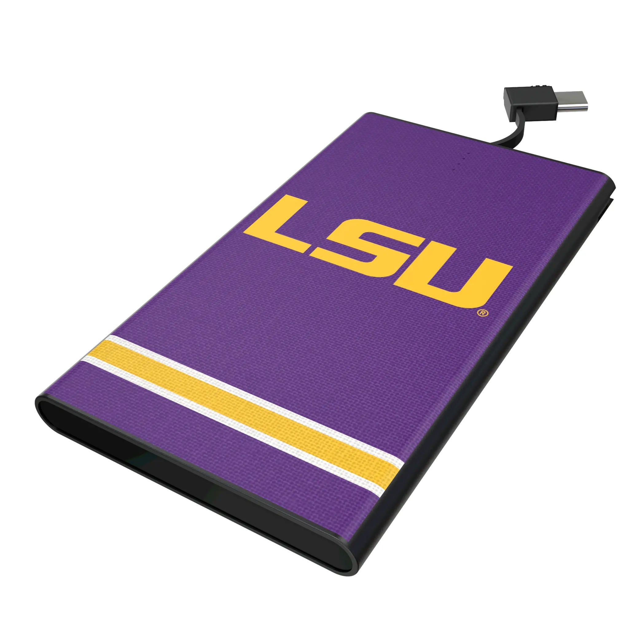 Louisiana State University Tigers Stripe 5000mAh Flat Power Bank