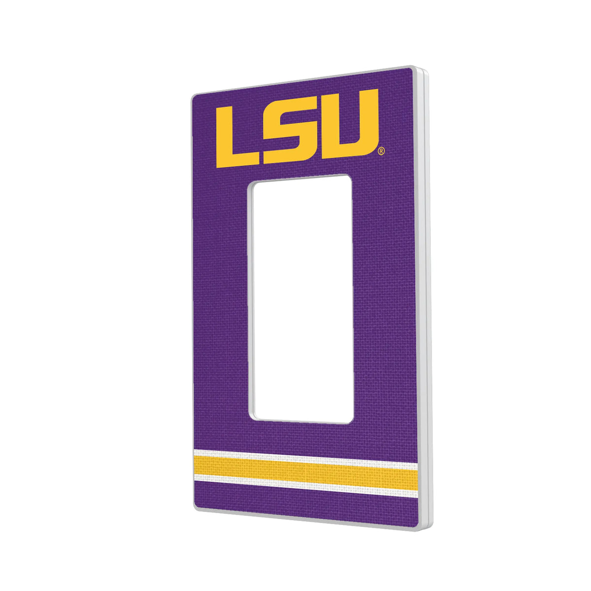 Louisiana State University Tigers Stripe Hidden-Screw Light Switch Plate#Style_Single Rocker