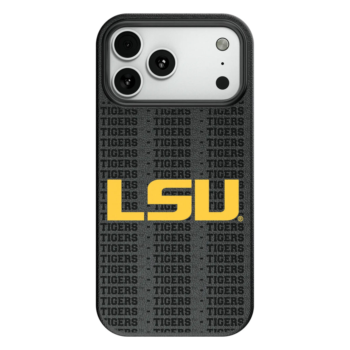 Louisiana State University Tigers Text Backdrop MagSafe Compatible Phone Case for Apple iPhone