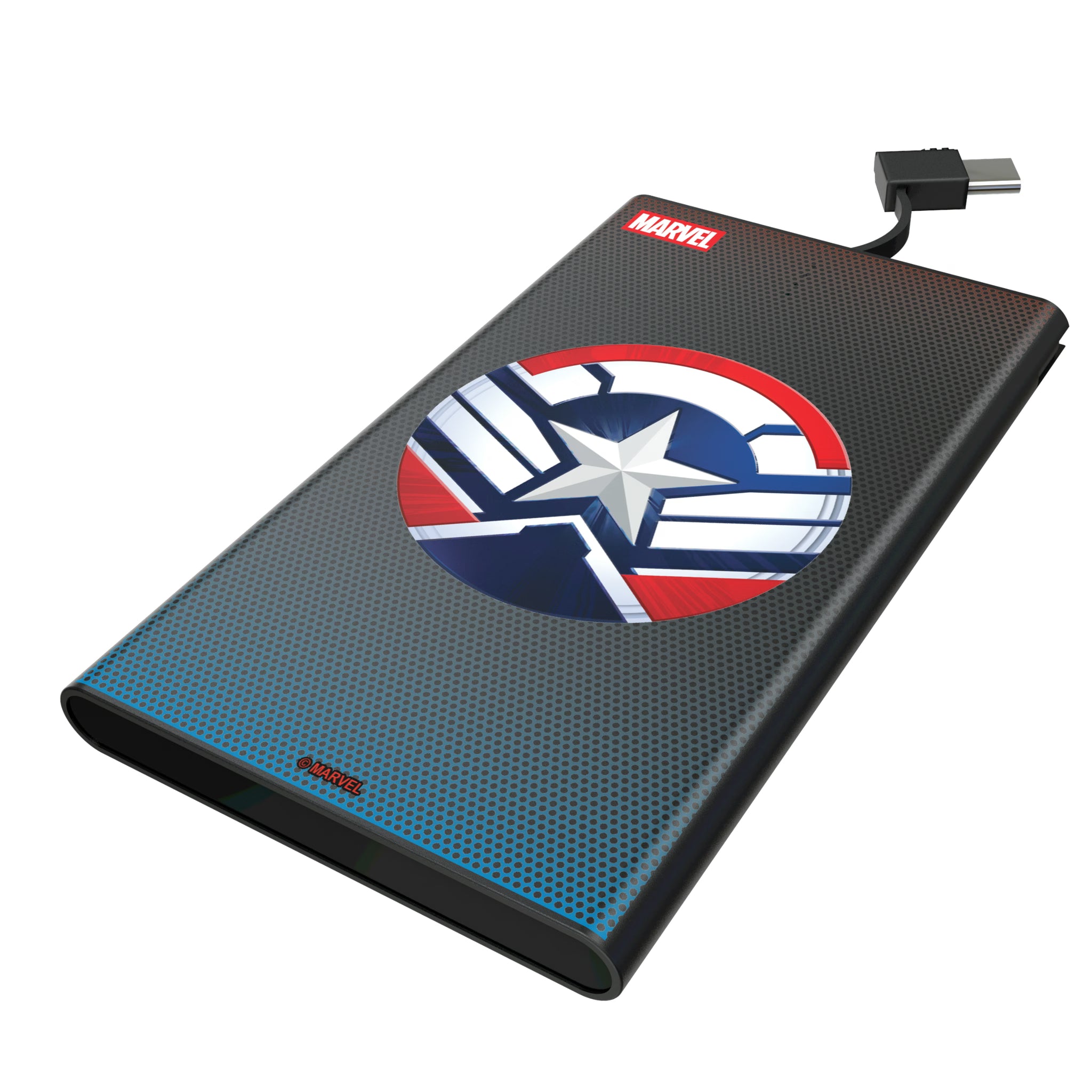 Marvel Avengers Sam Wilson Captain America Grid 5000mAh Flat Powerbank