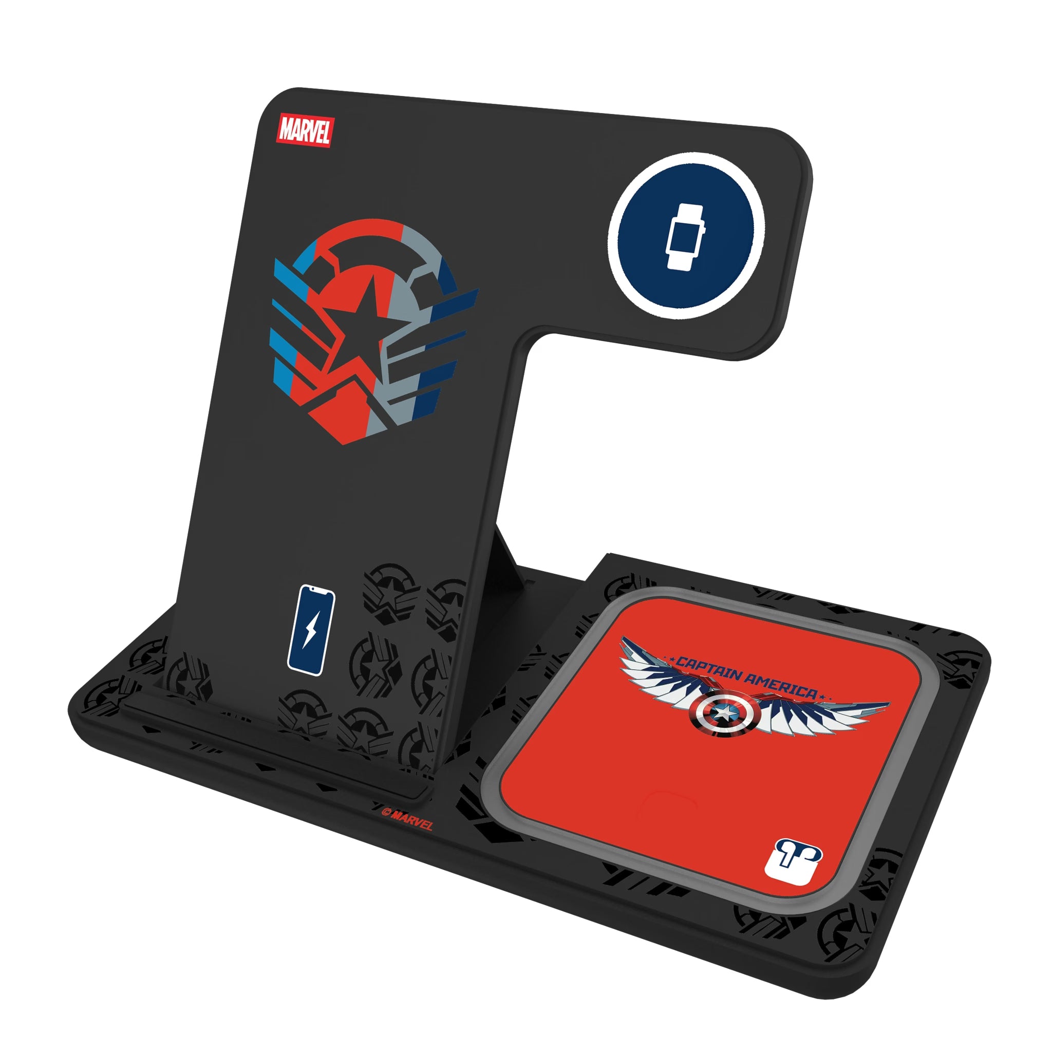Marvel Avengers Sam Wilson Captain America Sigil 3 in 1 Charging Station