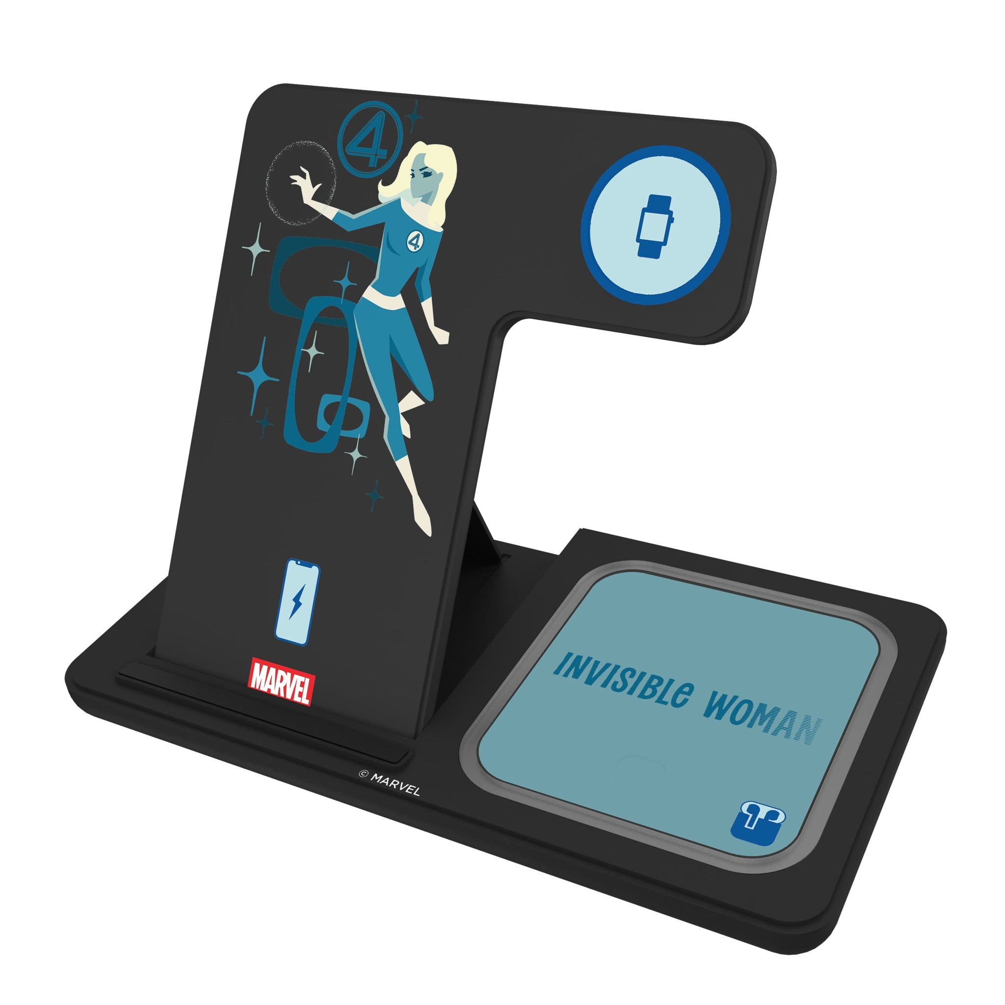 Marvel Invisible Woman Badge 3 in 1 Charging Station