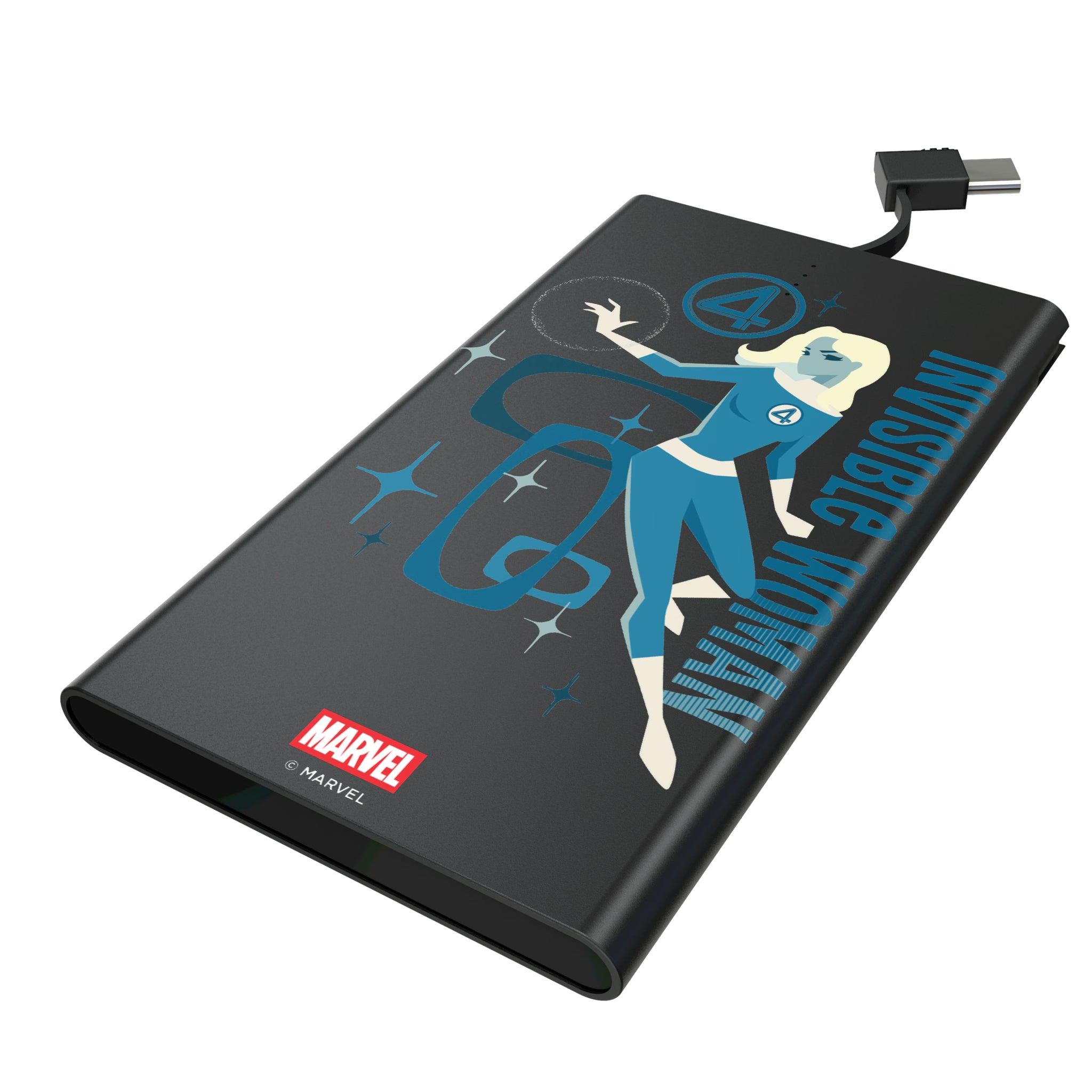 Marvel Invisible Woman Badge 5000mAh Flat Powerbank