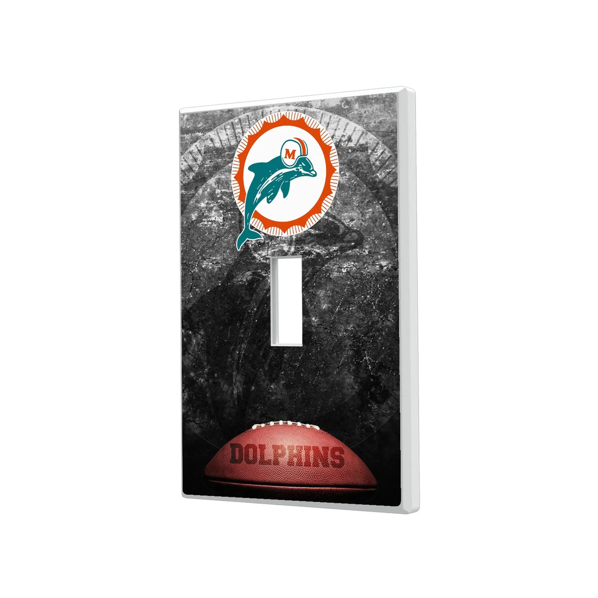 Miami Dolphins 1966-1973 Historic Collection Legendary Hidden-Screw Light Switch Plate#Style_Single Toggle