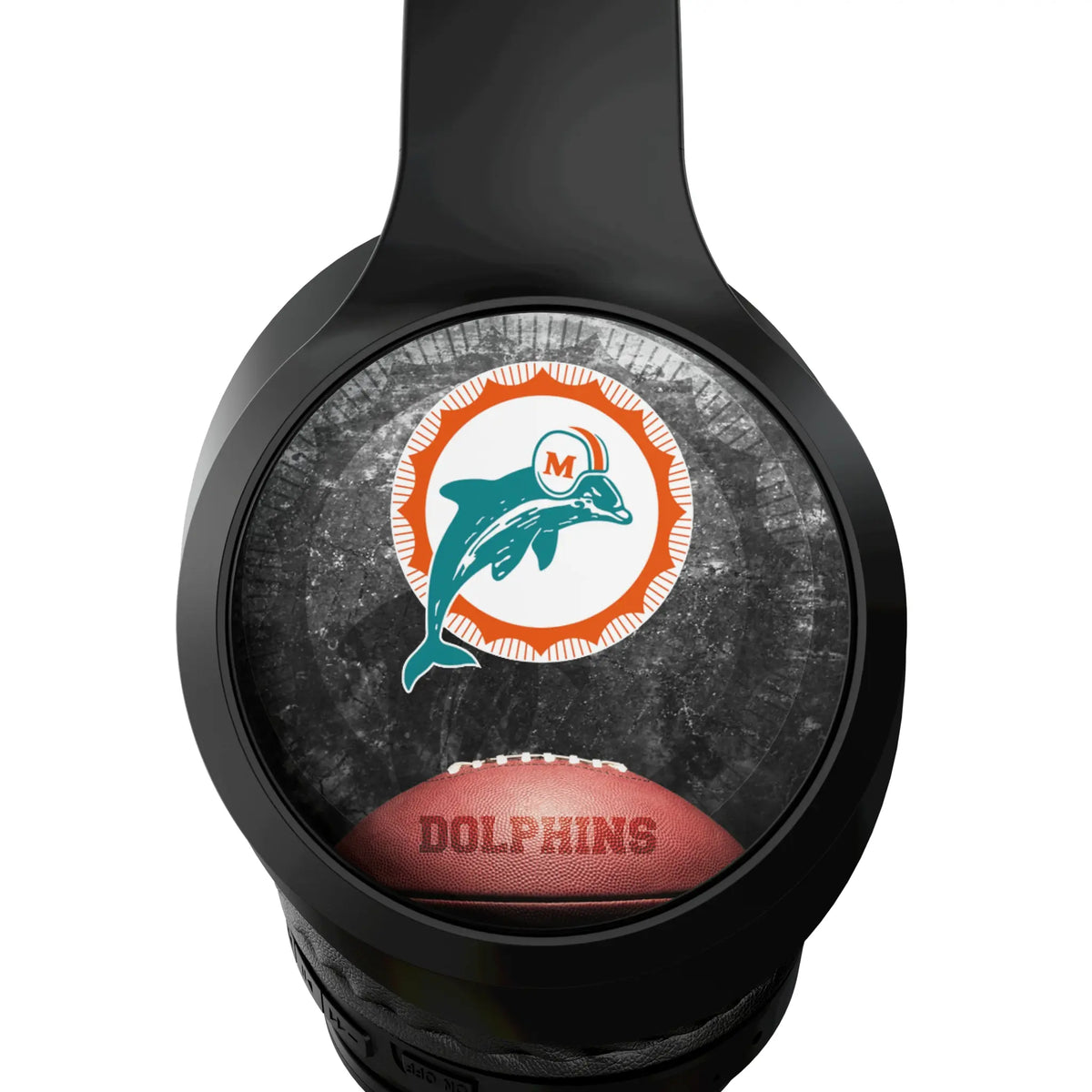 Miami Dolphins 1966-1973 Historic Collection Legendary Wireless Over-Ear Headphones With Case - Detail