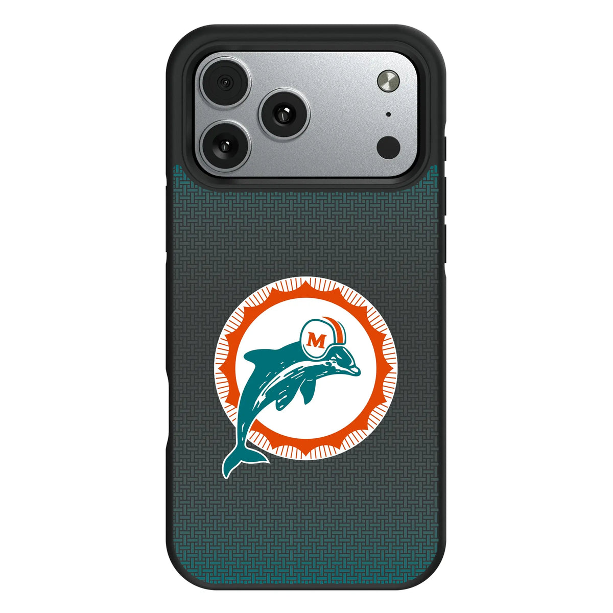 Miami Dolphins 1966-1973 Historic Collection Linen iPhone Bump Phone Case for Apple iPhone#Device_iPhone 17 Pro Max
