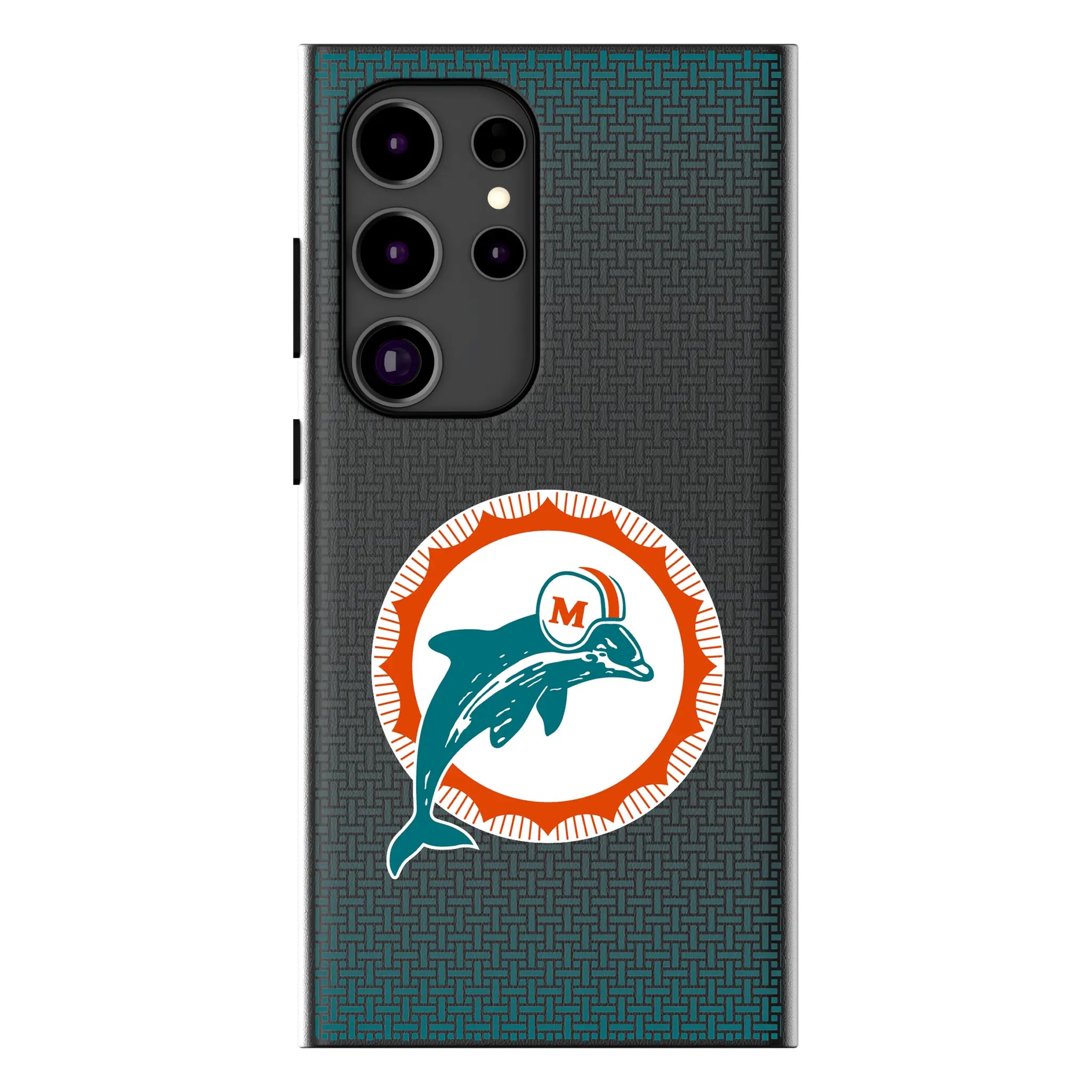 Miami Dolphins 1966-1973 Historic Collection Linen Galaxy MagSafe Compatible Phone Case for Samsung Galaxy