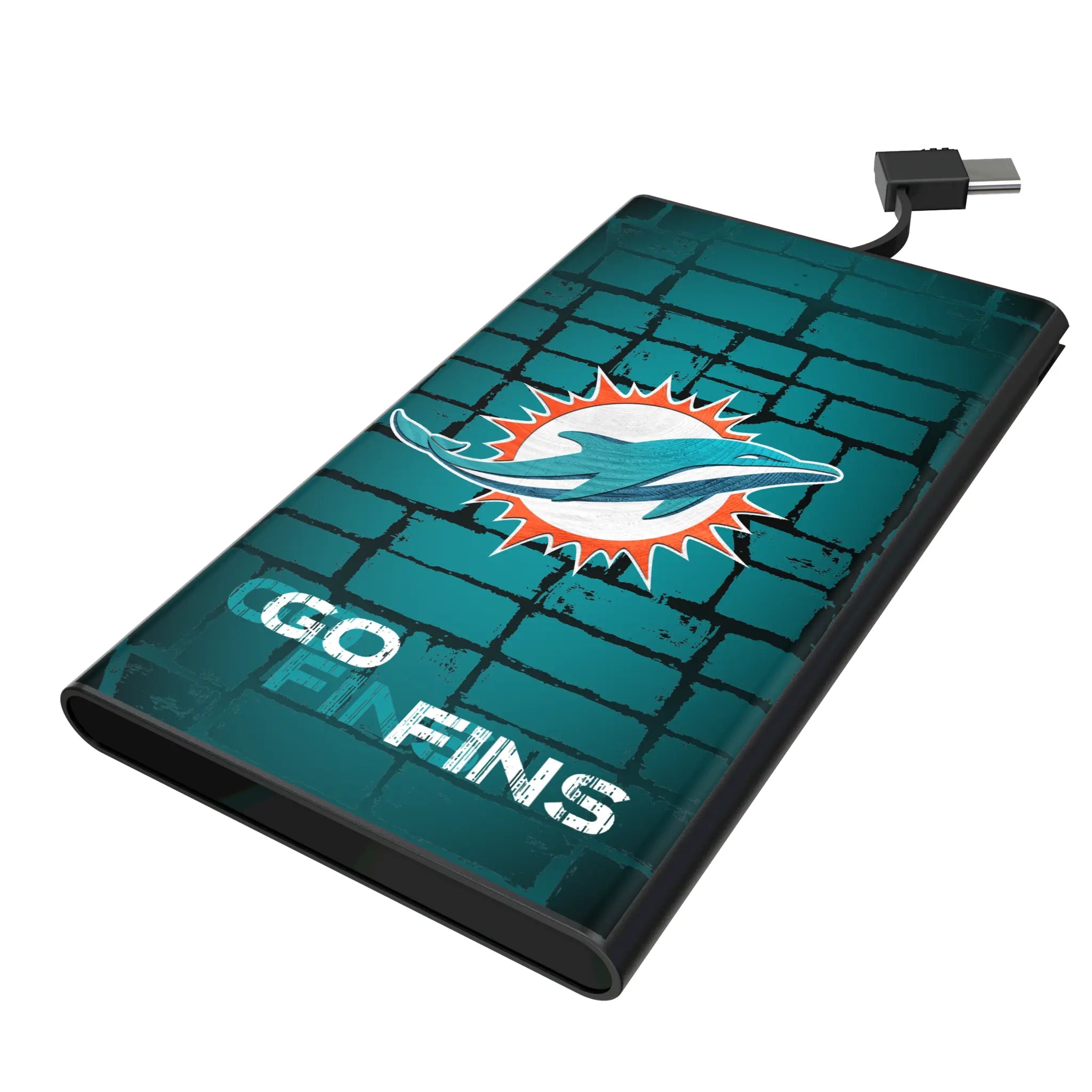 Miami Dolphins Brick 5000mAh Flat Power Bank