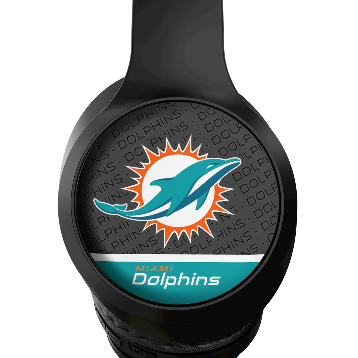 Miami Dolphins Endzone Plus Wireless Over-Ear Headphones With Case - Detail