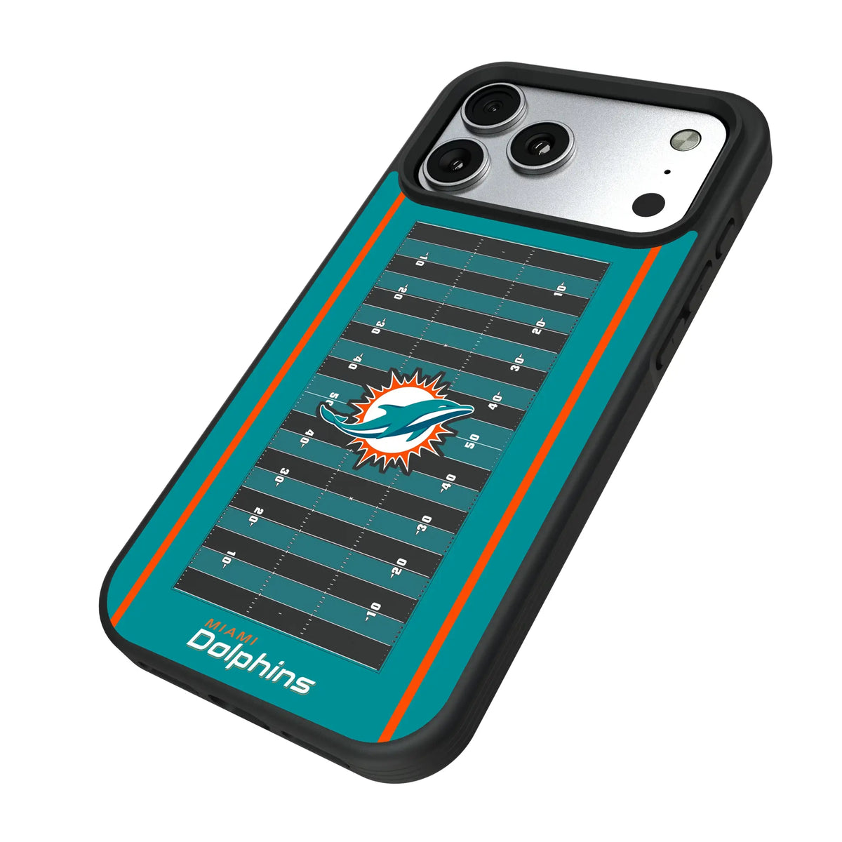 Miami Dolphins Field iPhone Bump Phone Case for Apple iPhone - Isometric View#Device_iPhone 17 Pro Max