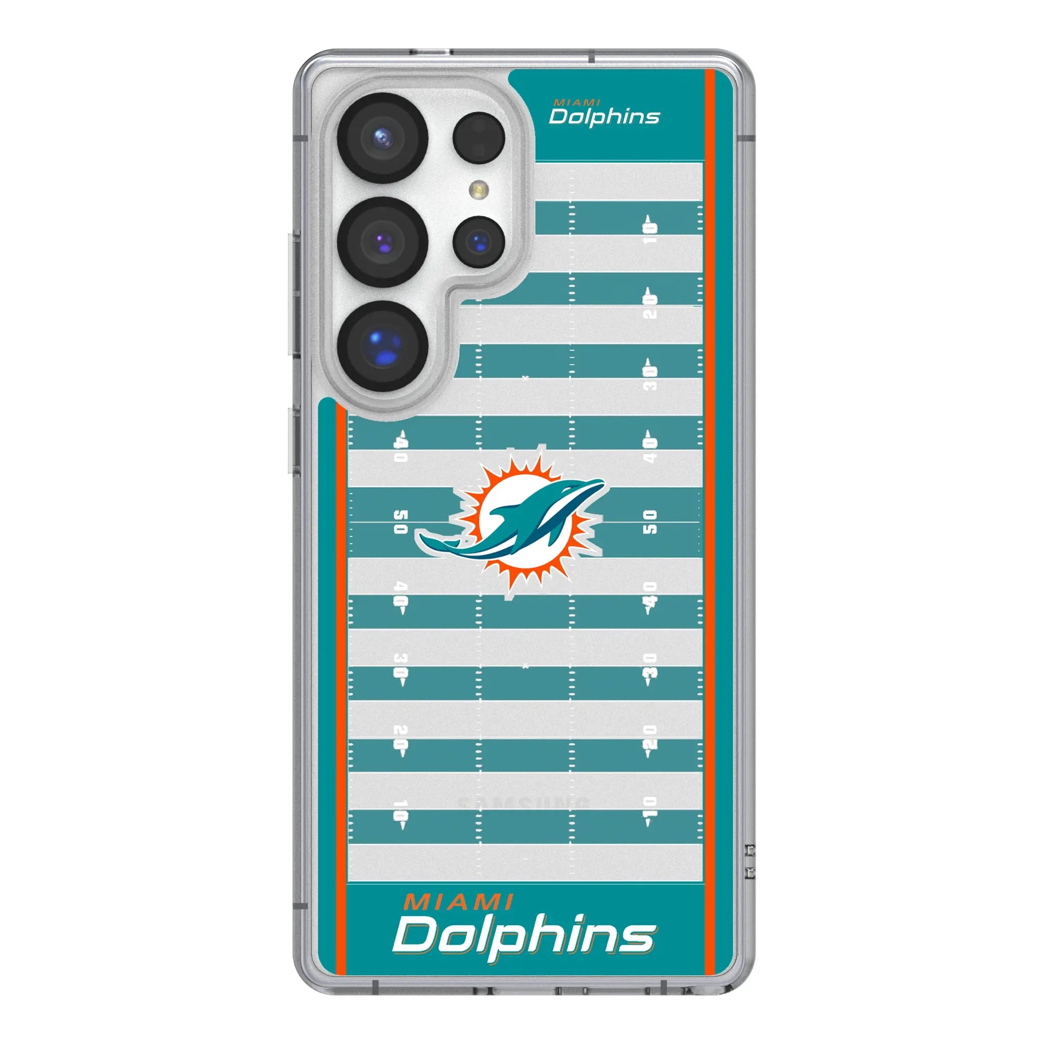 Miami Dolphins Field Galaxy Clear Phone Case for Samsung Galaxy#Device_Galaxy S25 Ultra