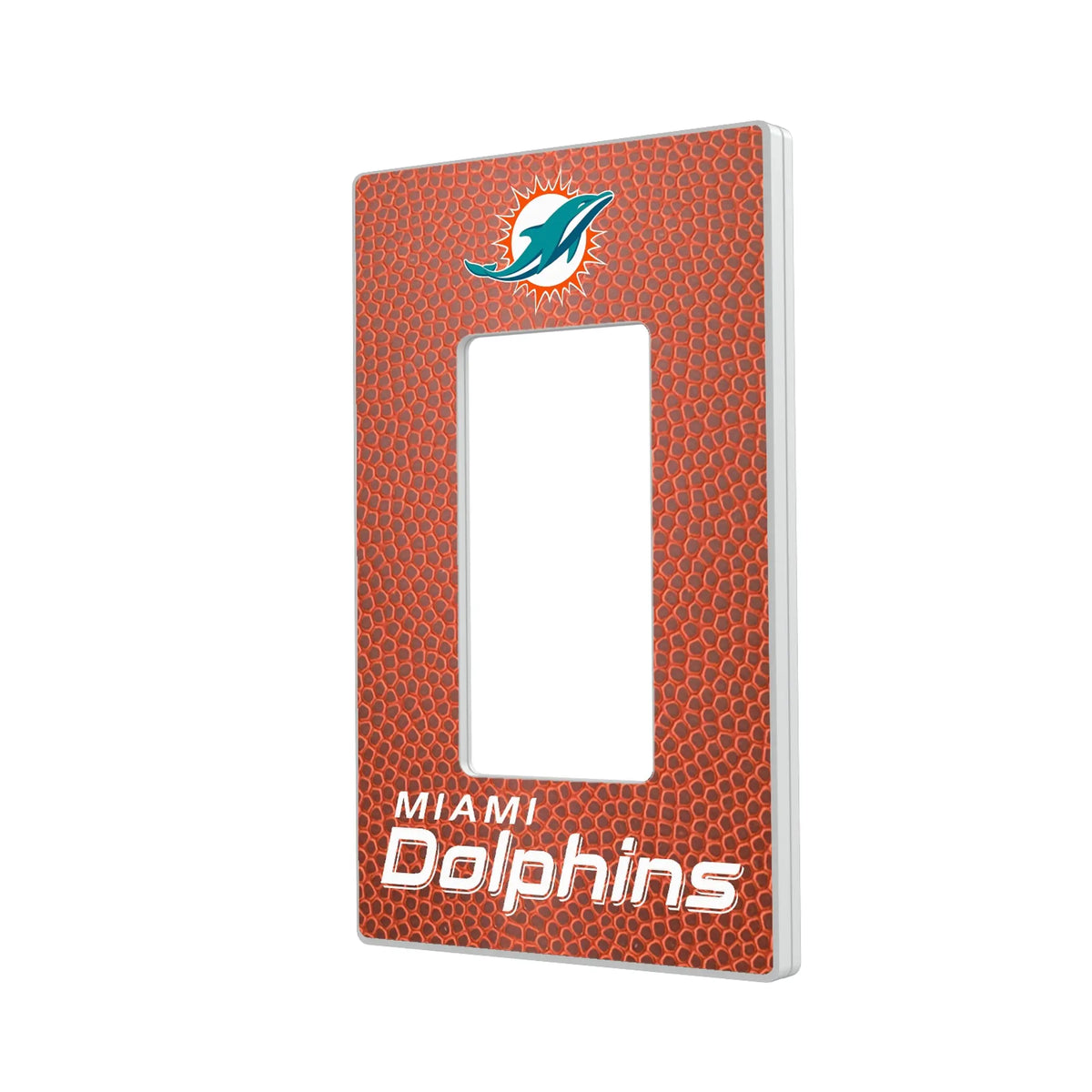 Miami Dolphins Football Hidden-Screw Light Switch Plate#Style_Single Rocker