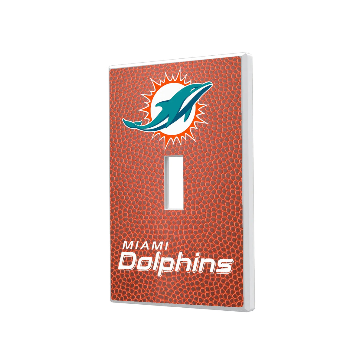 Miami Dolphins Football Hidden-Screw Light Switch Plate#Style_Single Toggle