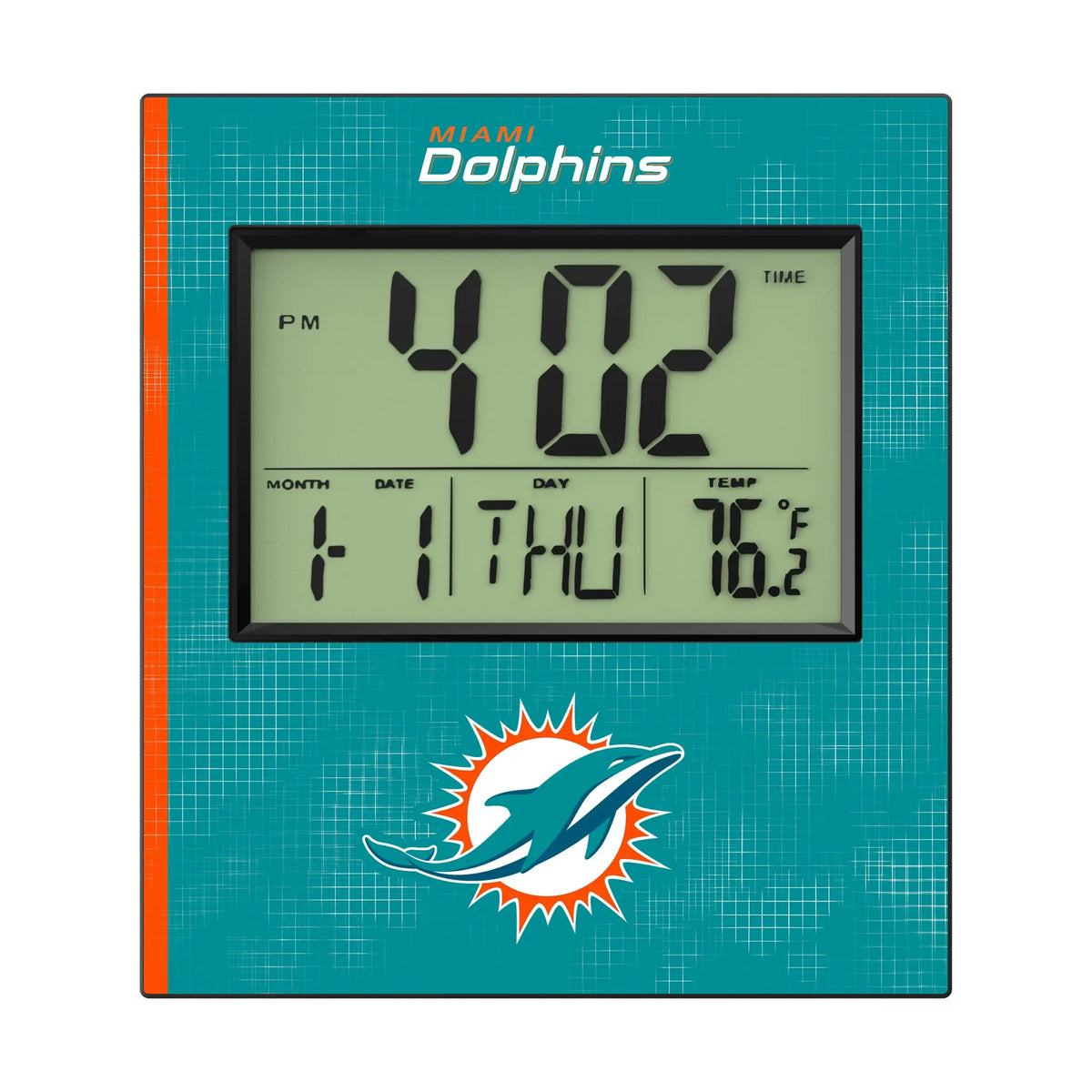 Miami Dolphins Hatch Wall Clock