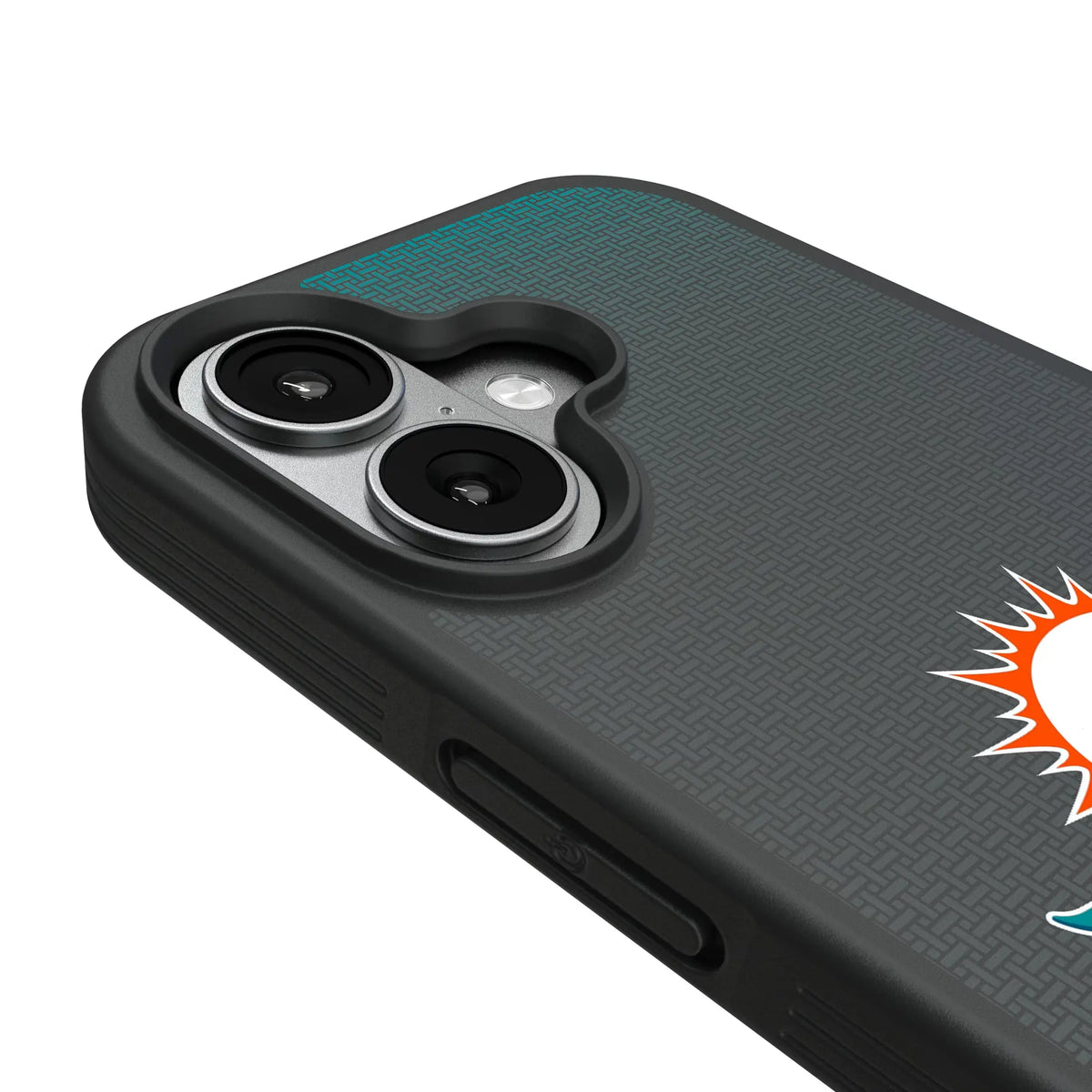 Miami Dolphins Linen iPhone Bump Phone Case for Apple iPhone - Detail#Device_iPhone 17