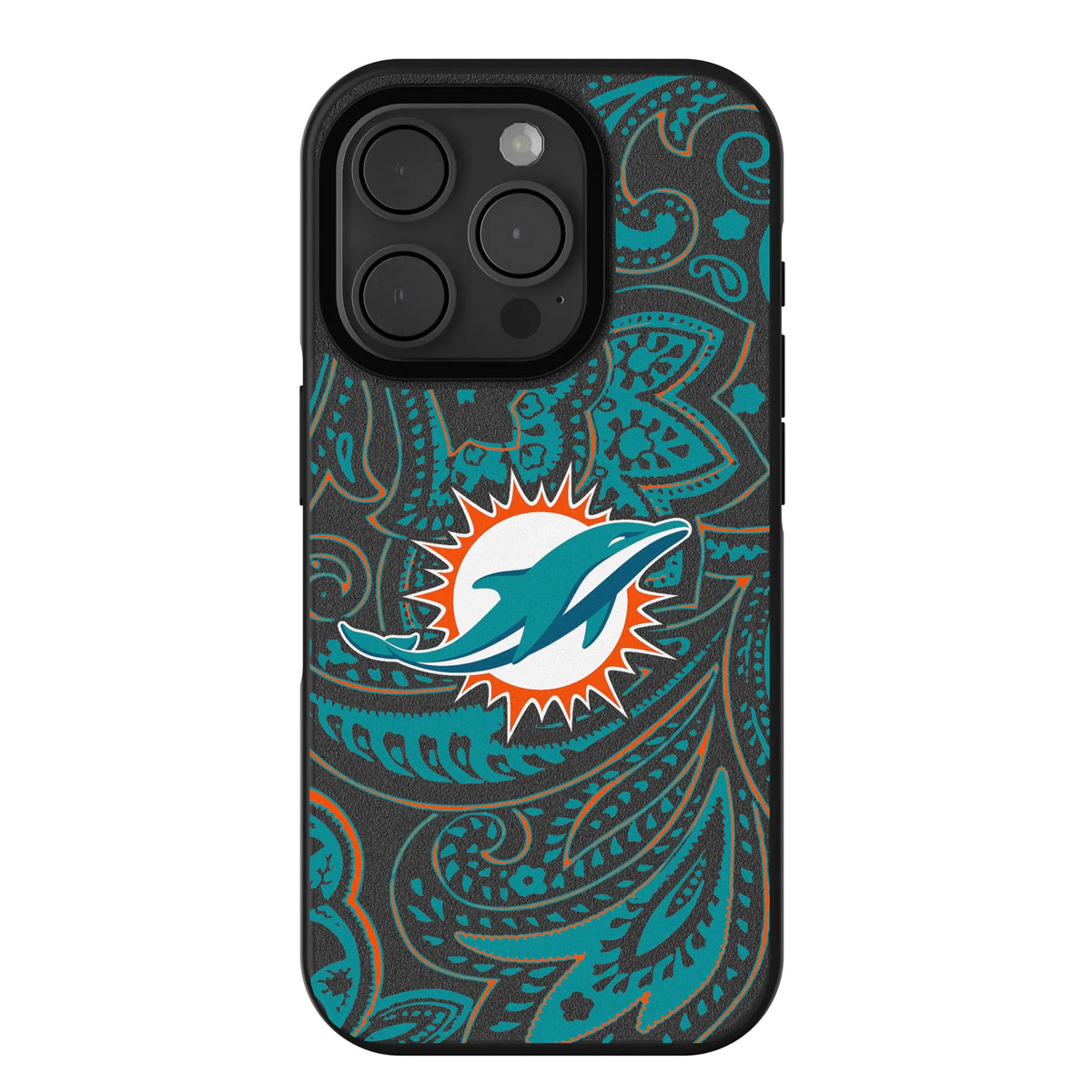 Miami Dolphins Paisley iPhone Bump Phone Case for Apple iPhone