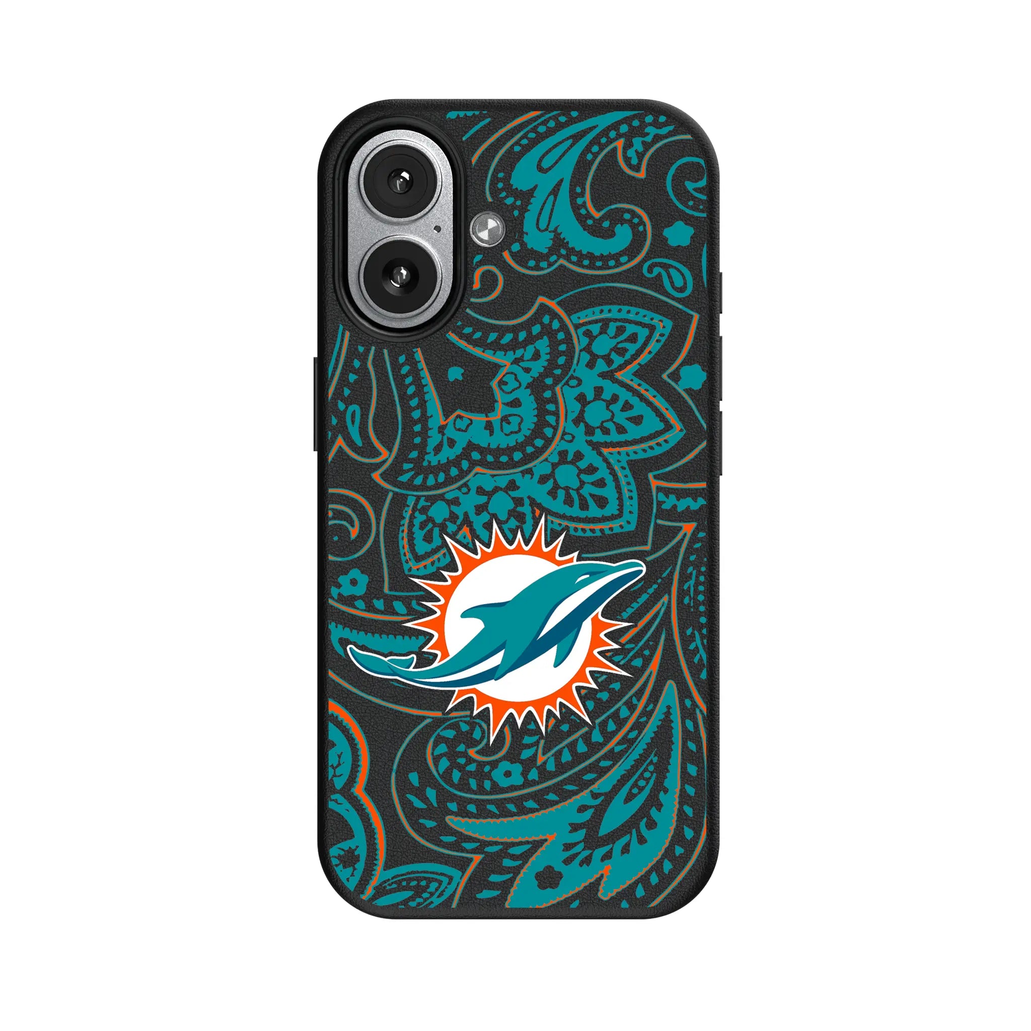 Miami Dolphins Paisley iPhone MagSafe Compatible Phone Case for Apple iPhone#Device_iPhone 17