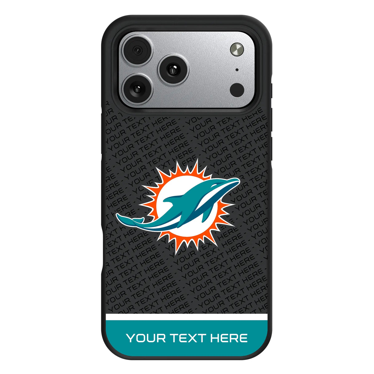 Miami Dolphins Personalized EndZone Plus iPhone Bump Phone Case for Apple iPhone#Device_iPhone 17 Pro Max