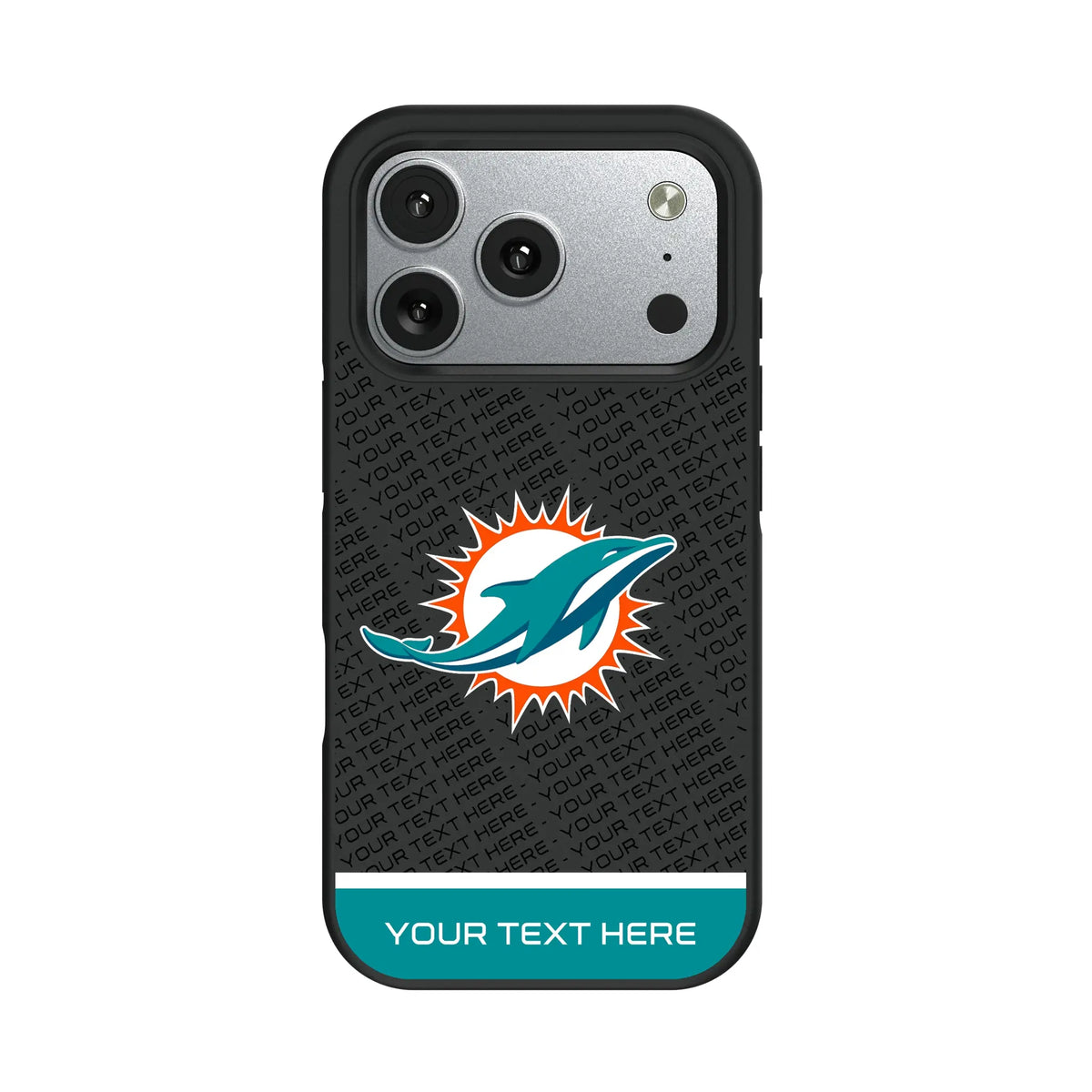 Miami Dolphins Personalized EndZone Plus iPhone Bump Phone Case for Apple iPhone#Device_iPhone 17 Pro