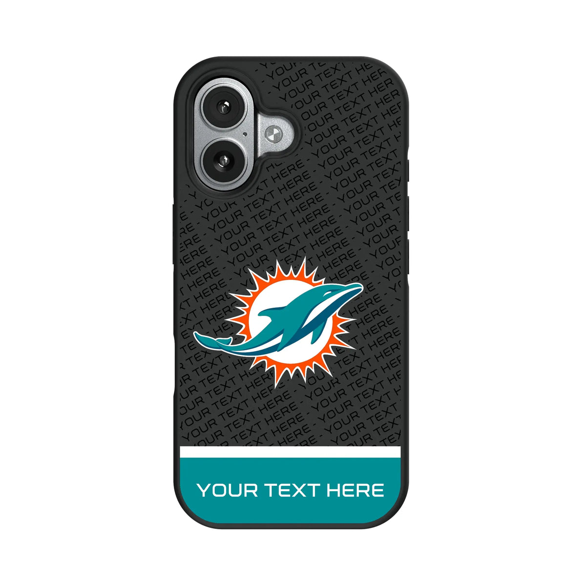 Miami Dolphins Personalized EndZone Plus iPhone Bump Phone Case for Apple iPhone#Device_iPhone 17