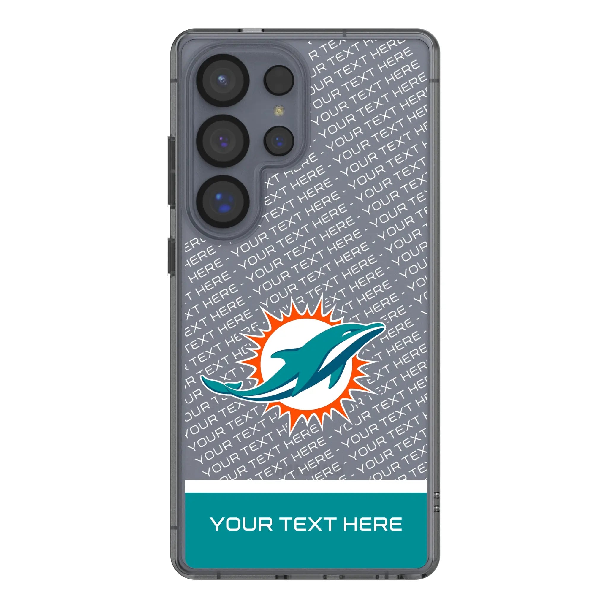 Miami Dolphins Personalized EndZone Plus Galaxy Clear Phone Case for Samsung Galaxy#Device_Galaxy S25 Ultra