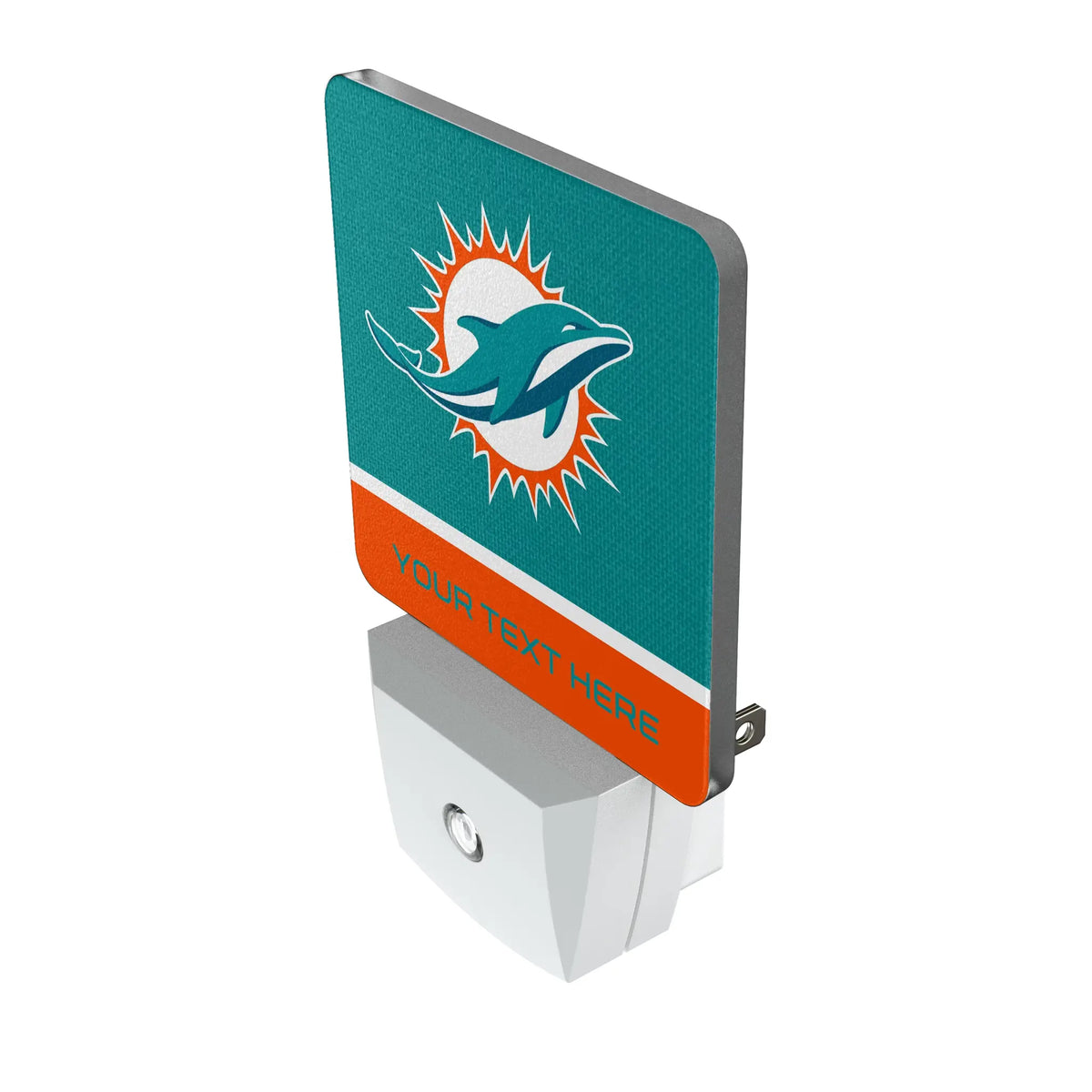 Miami Dolphins Personalized Endzone Solid Night Light 2-Pack - Isometric View