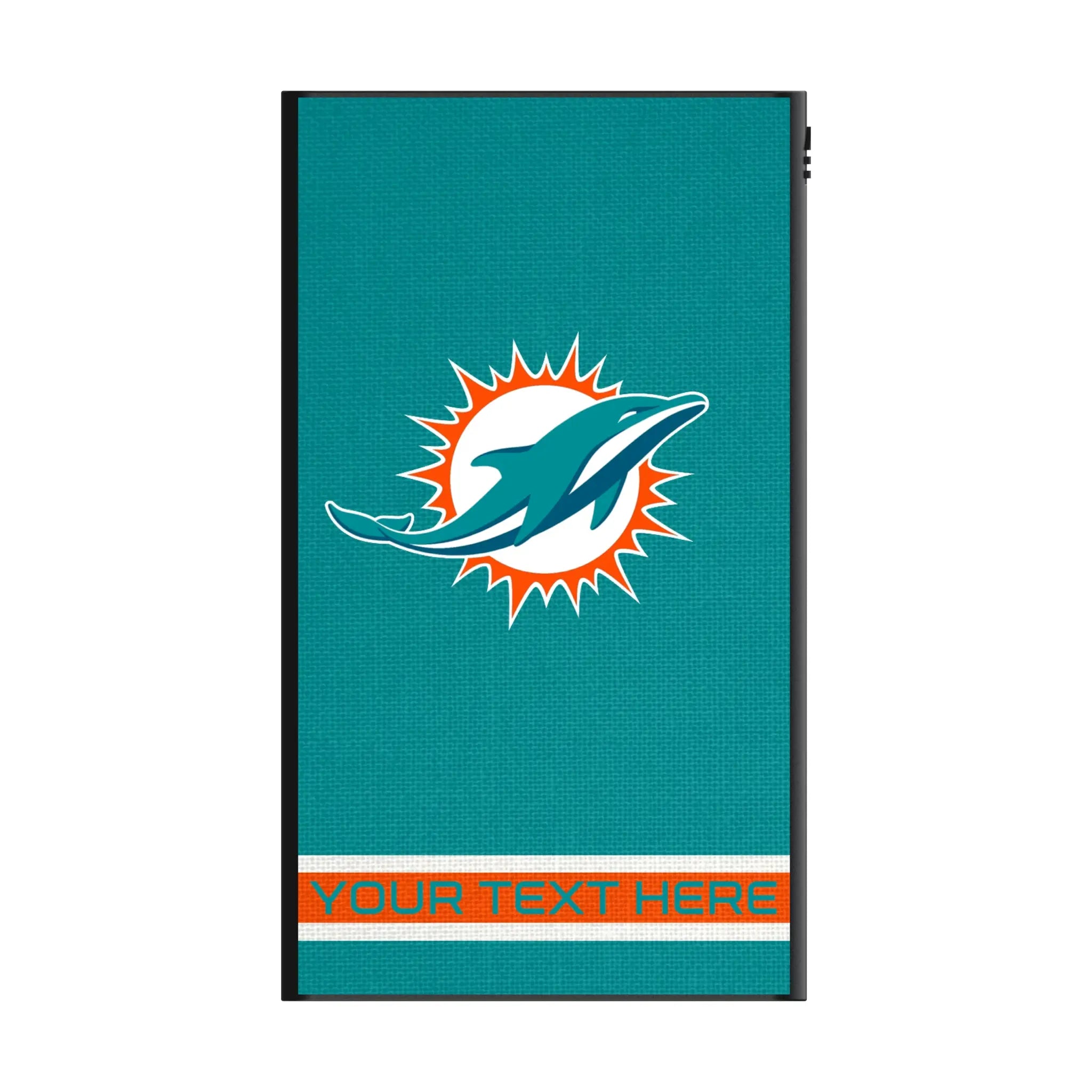 Miami Dolphins Personalized Stripe 5000mAh Flat Power Bank