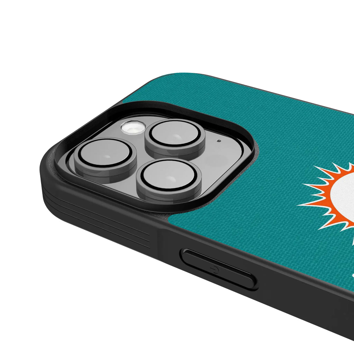 Miami Dolphins Personalized Stripe iPhone Bump Phone Case for Apple iPhone - Detail